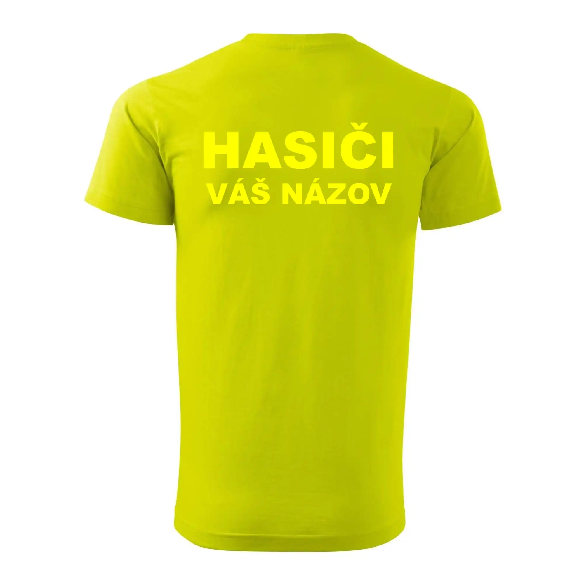 Hasiči - žltý nápis - váš názov zboru