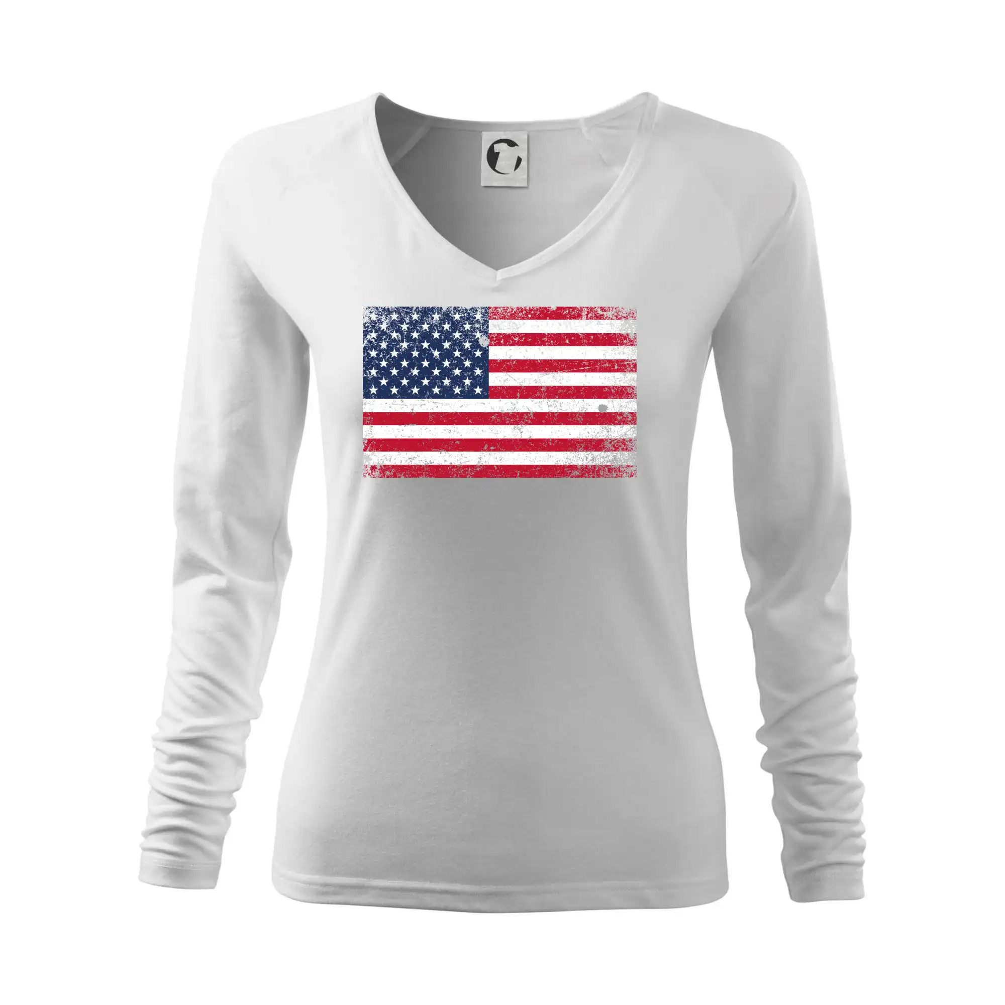 Tričká USA - USA vlajka - Tričko dámske Elegance