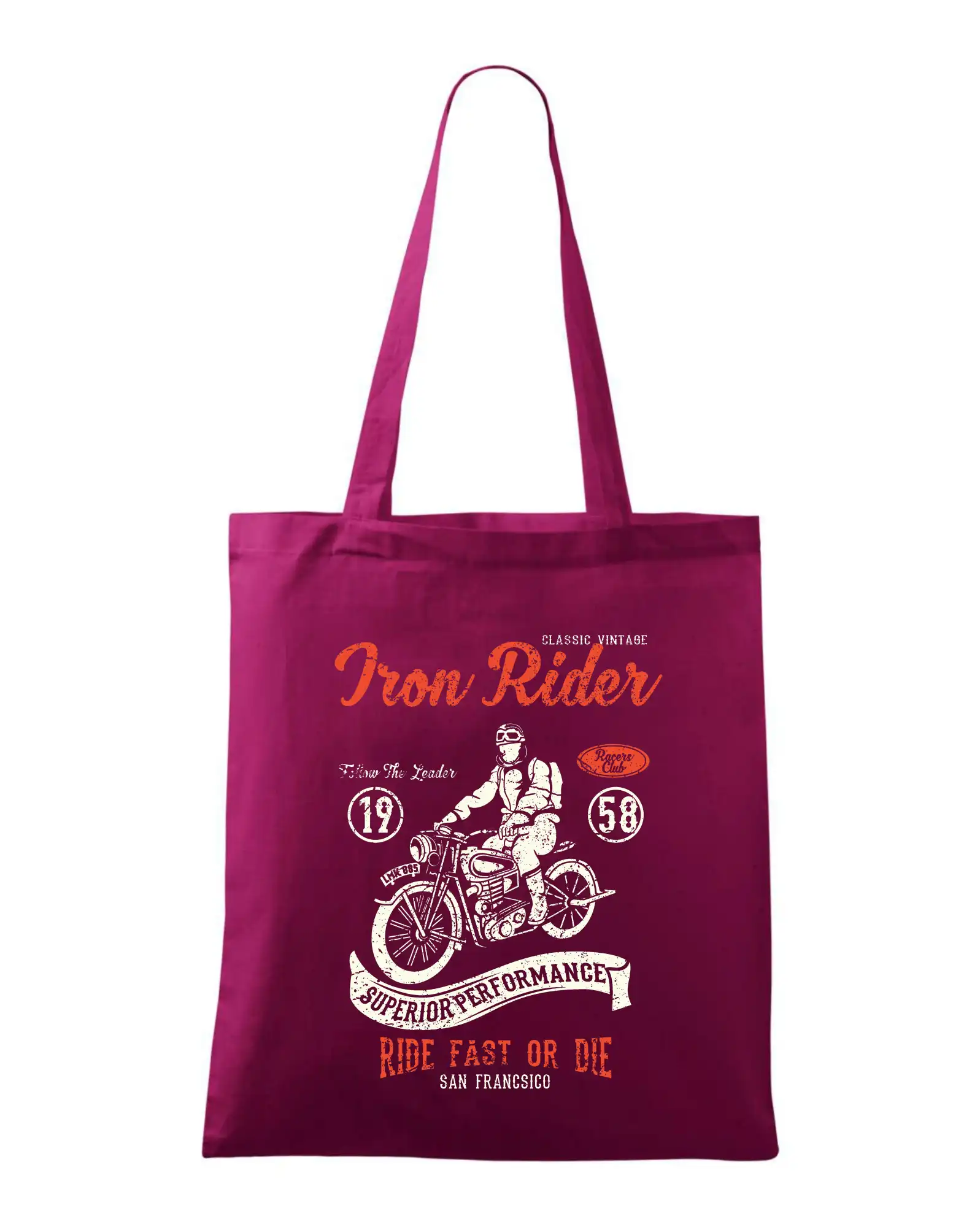 Tričká a mikiny s potlačou motoriek – pre pravých motorkárov - Iron Rider - Taška bavlnená