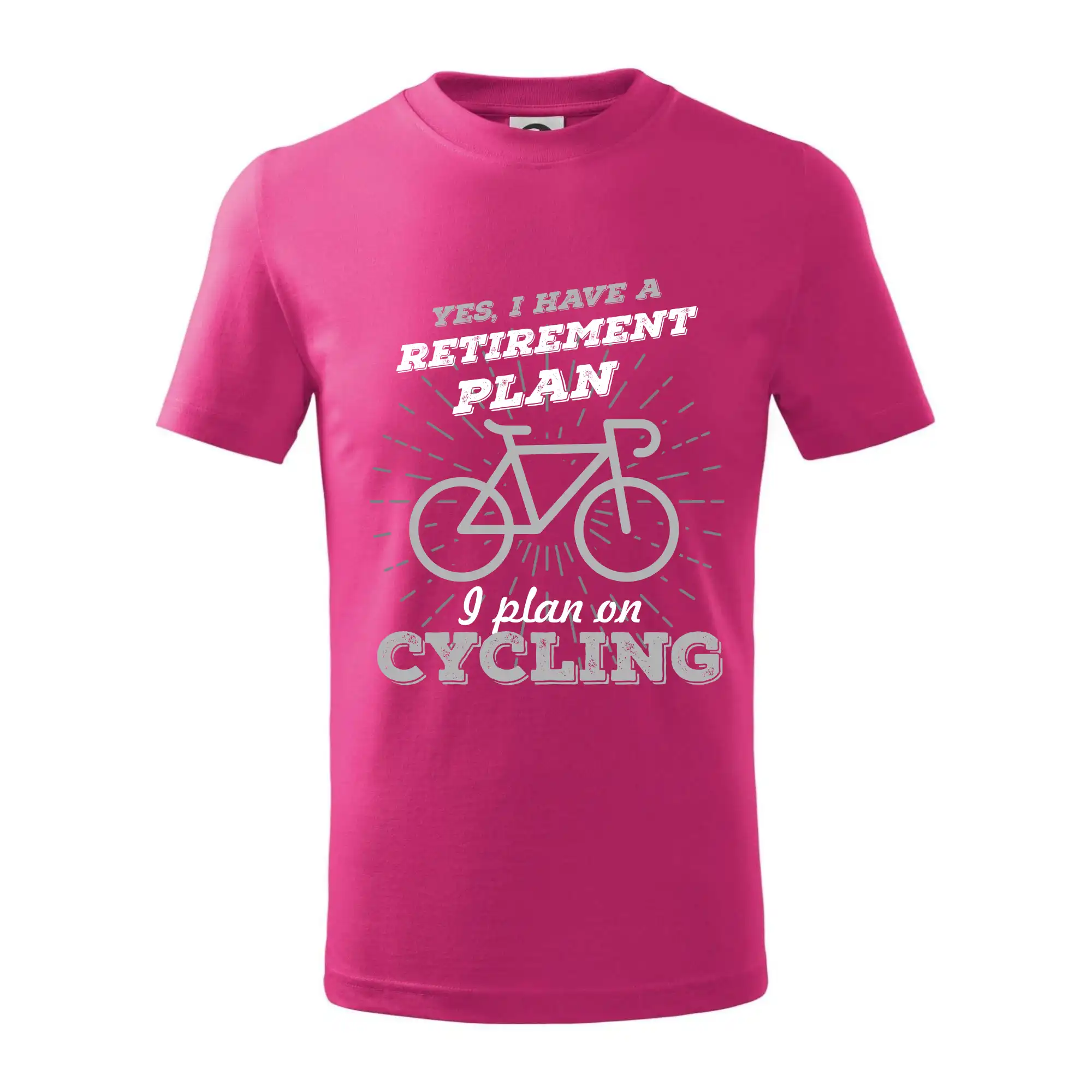 Tričko ako darček pre cyklistu - Sivý bicykel - Yes, I have a retirement plan, Aj plan on cycling - Tričko detské bavlnené