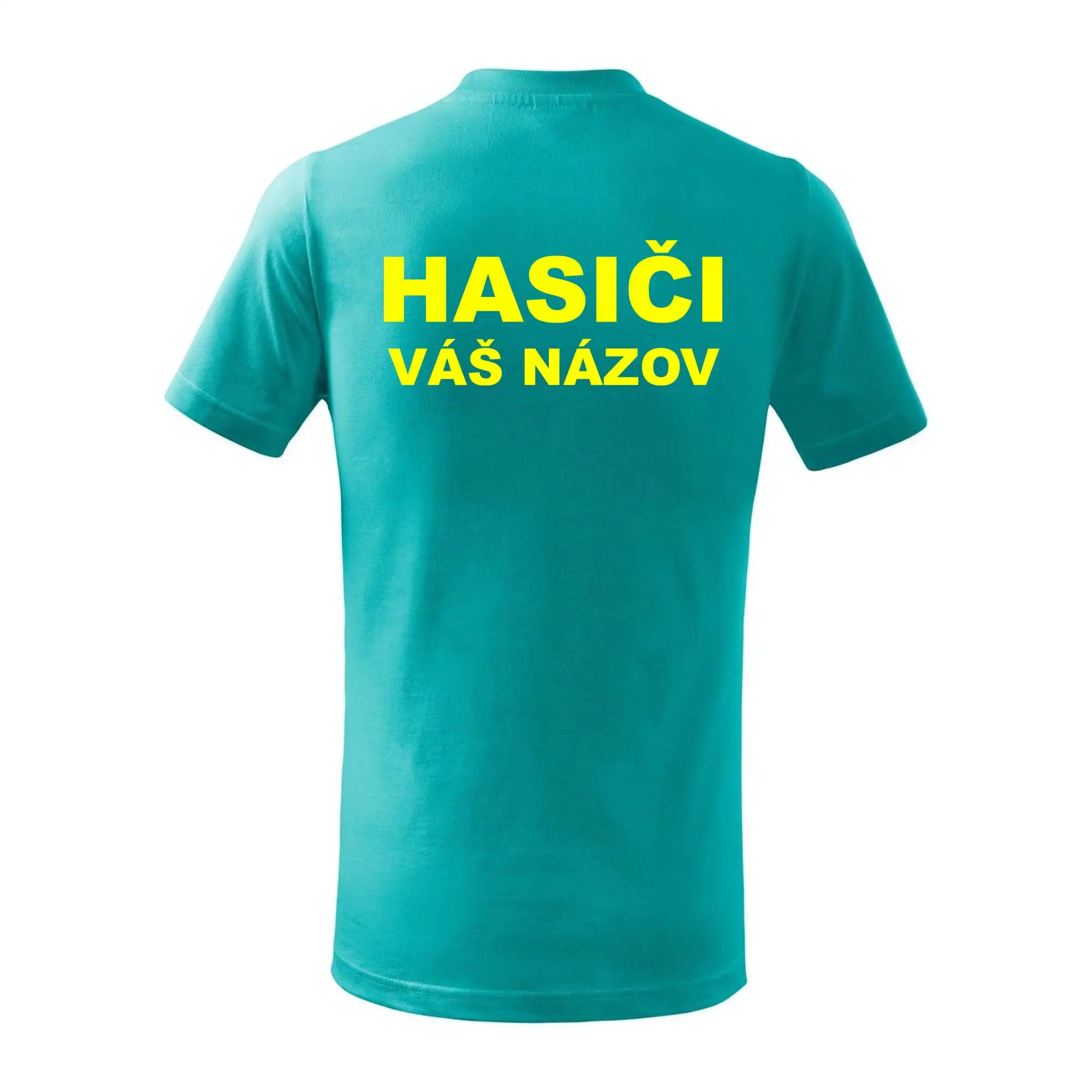 Hasiči - žltý nápis - váš názov zboru