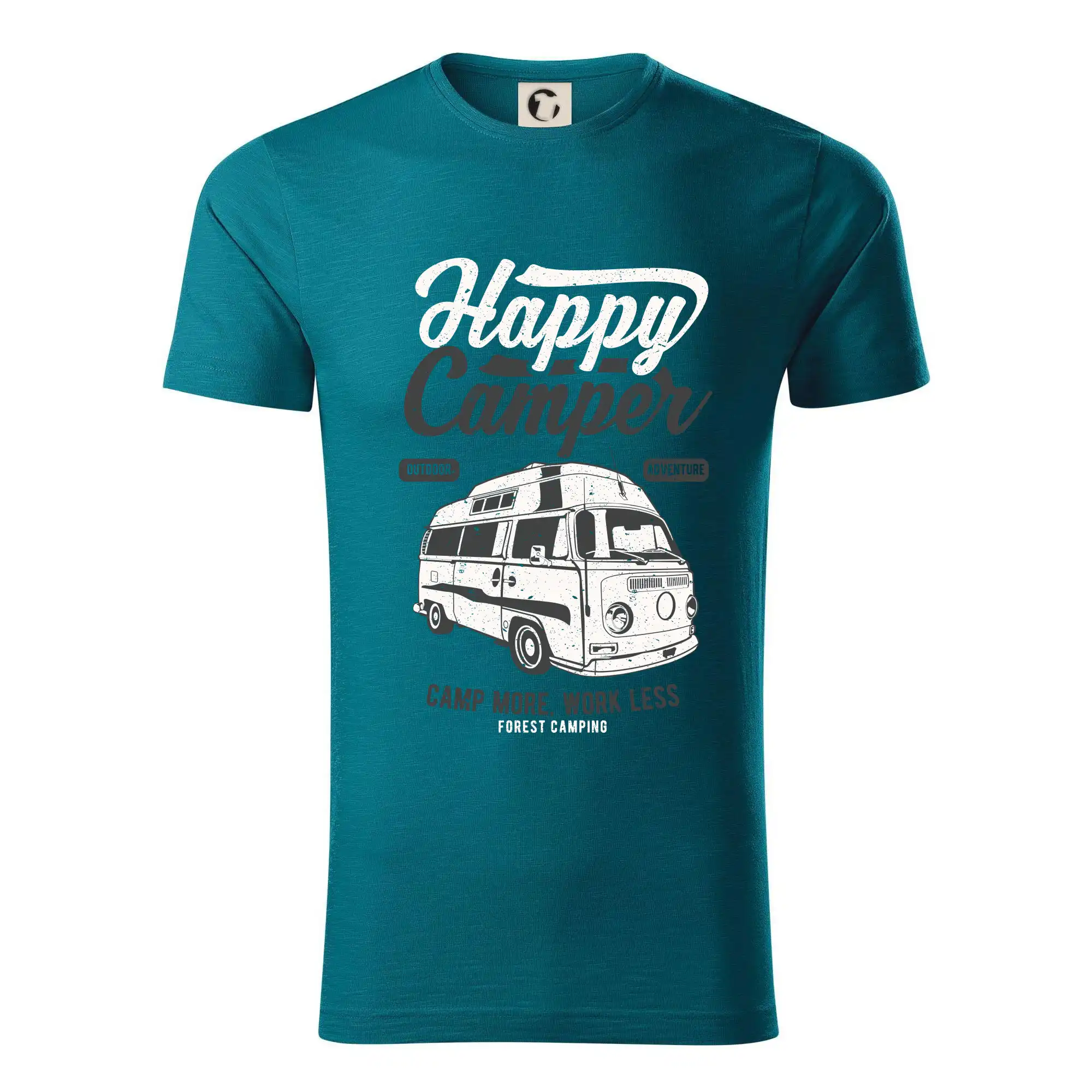 Trička na kempovanie - Happy Camper - Tričko z organickej bavlny