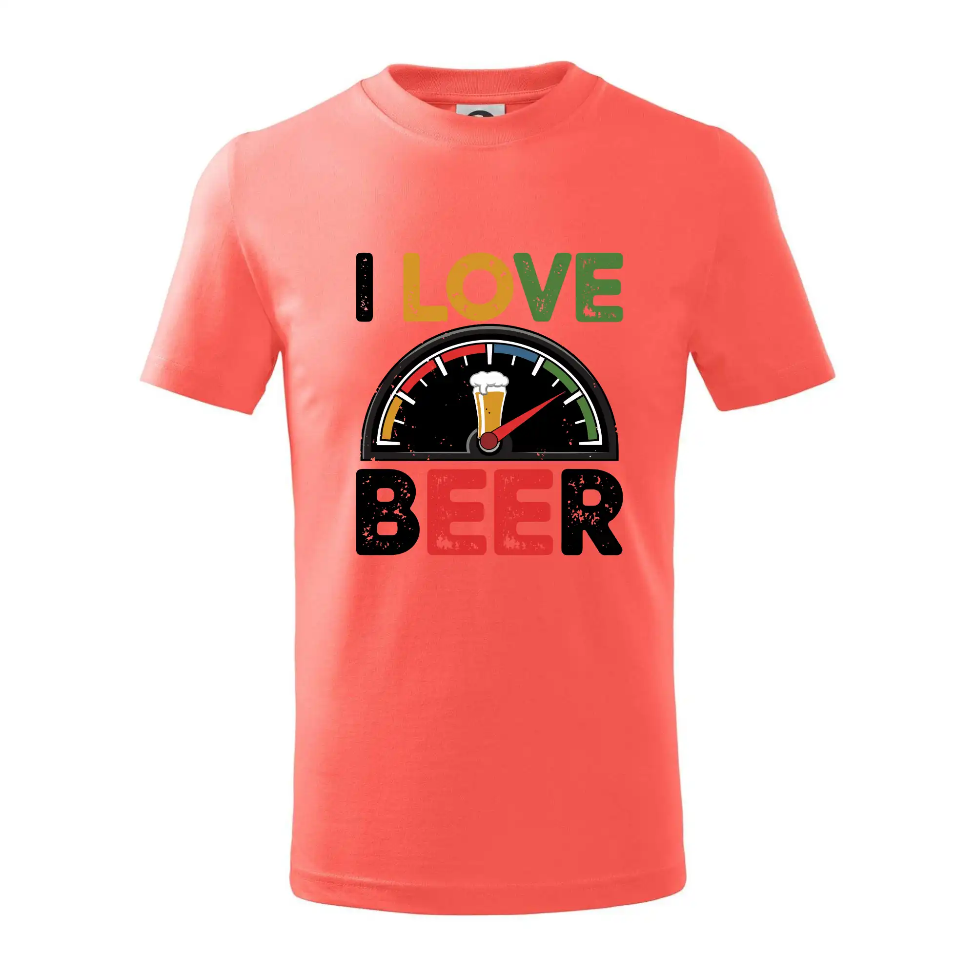 Vtipná tričká pre pivárov - I love beer - palivoměr - Tričko detské bavlnené