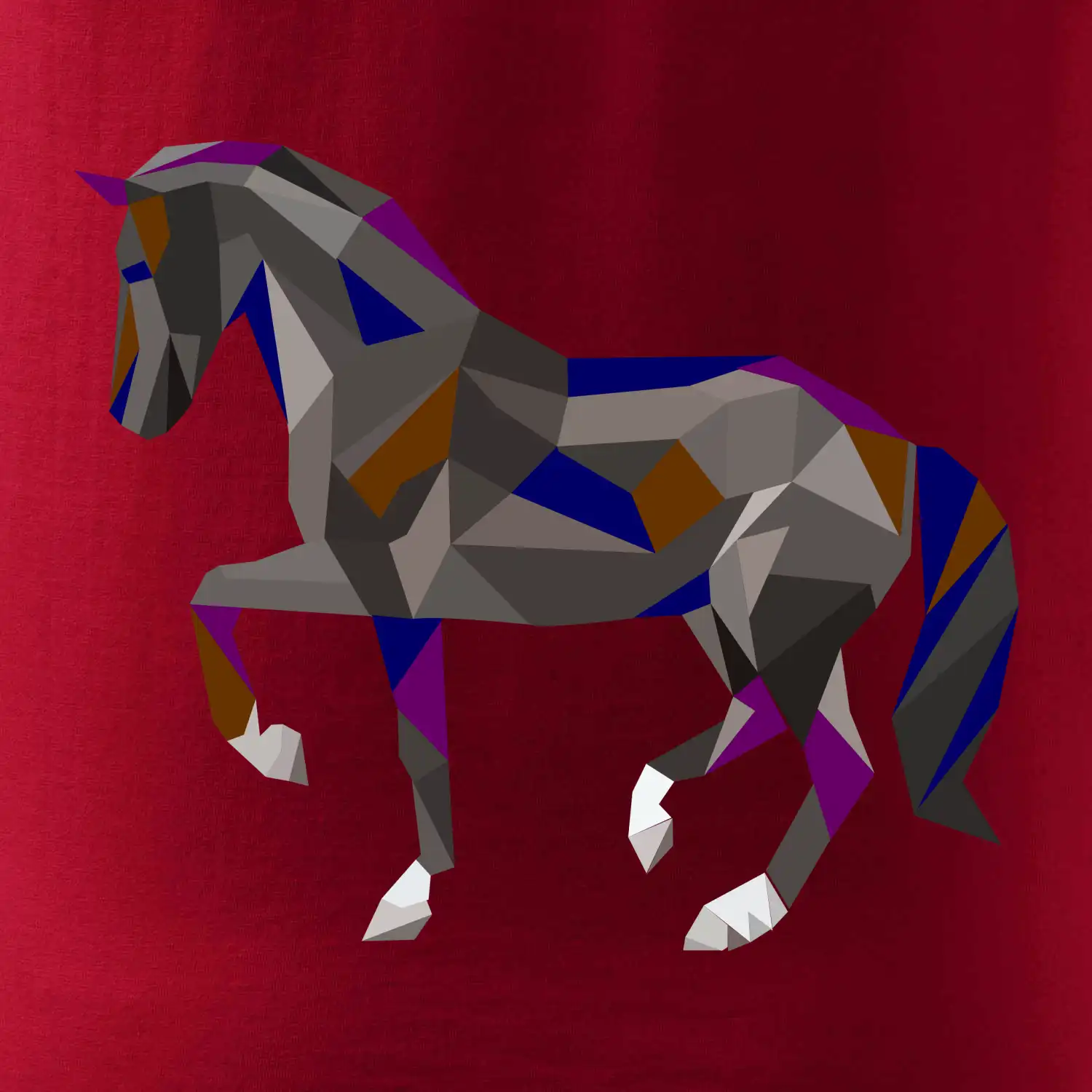 Kůň geometrie barevný