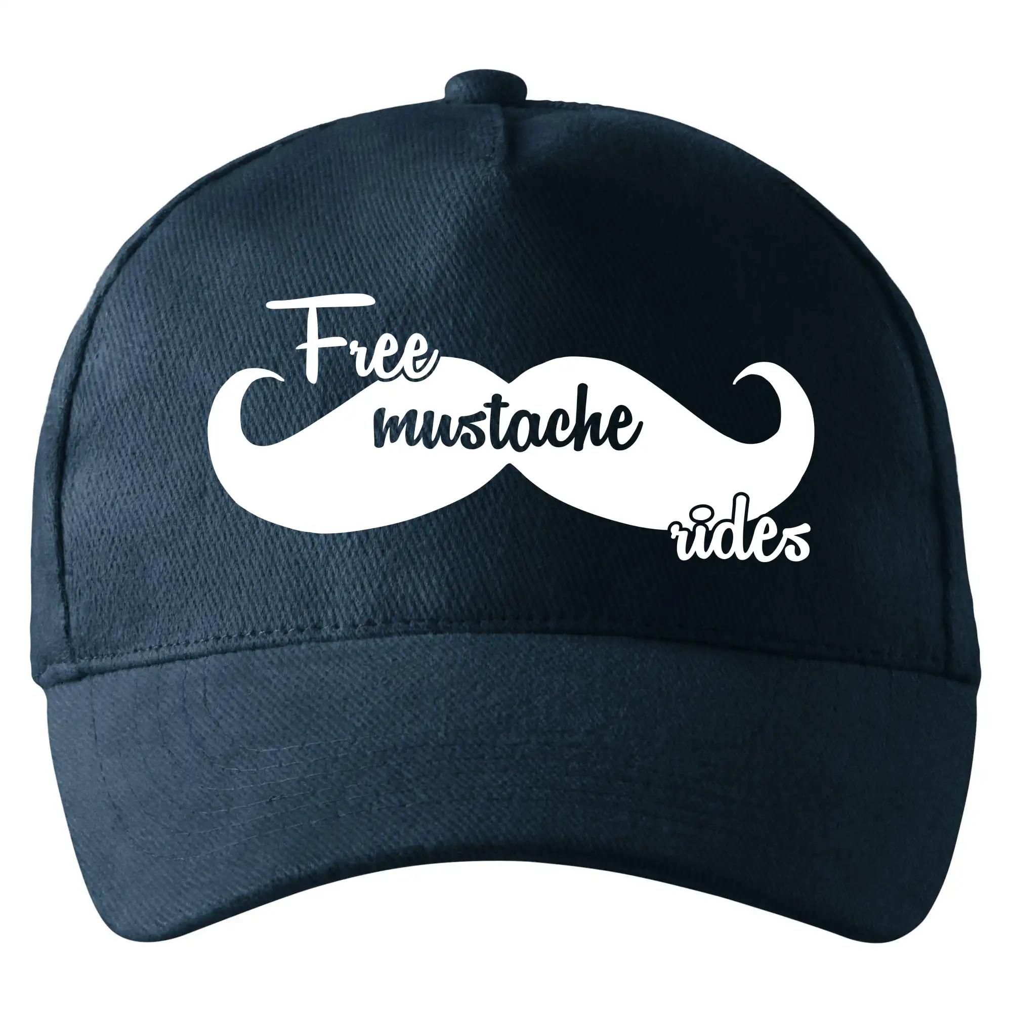 Tričká s fúzikmi - Free Mustache rides - Šiltovka so zahnutým šiltom a mosaznou sponou