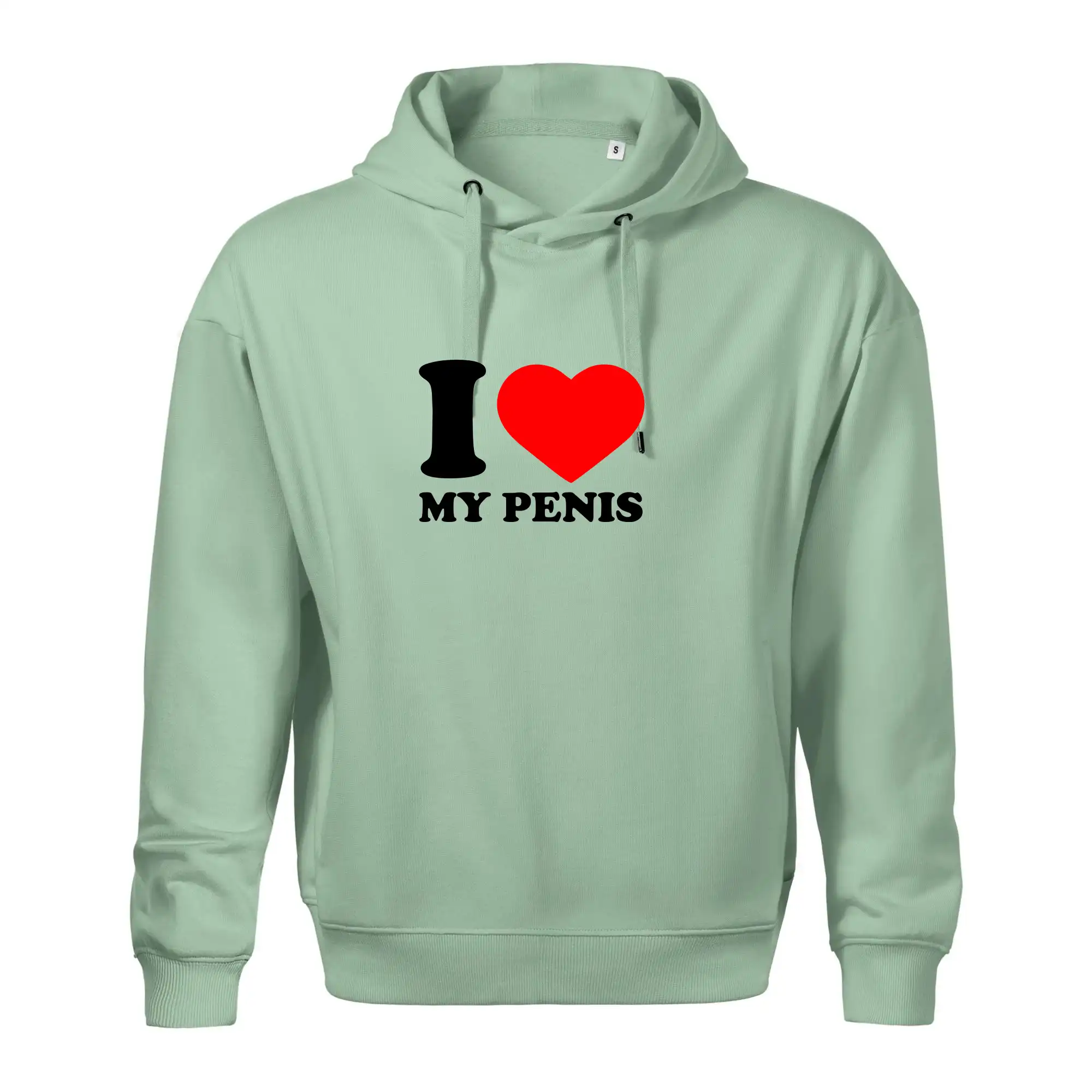 Tričká na párty - I love my penis - Oversized mikina pánska Moon - kratšia + širšia