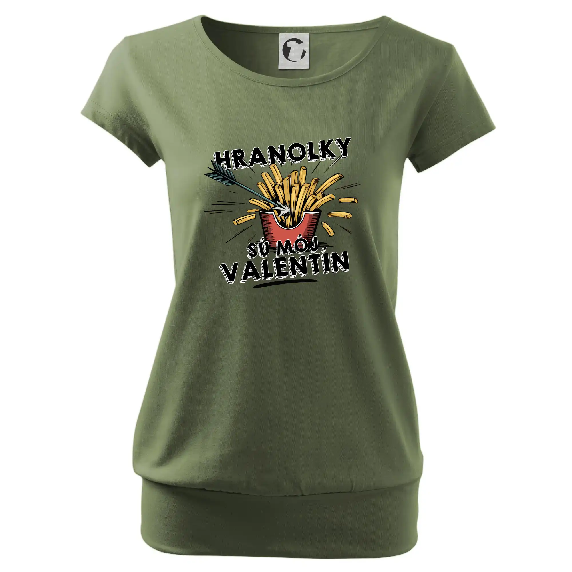 Tričká pre zamilovaných - Hranolky sú môj Valentín - Voľné tričko city