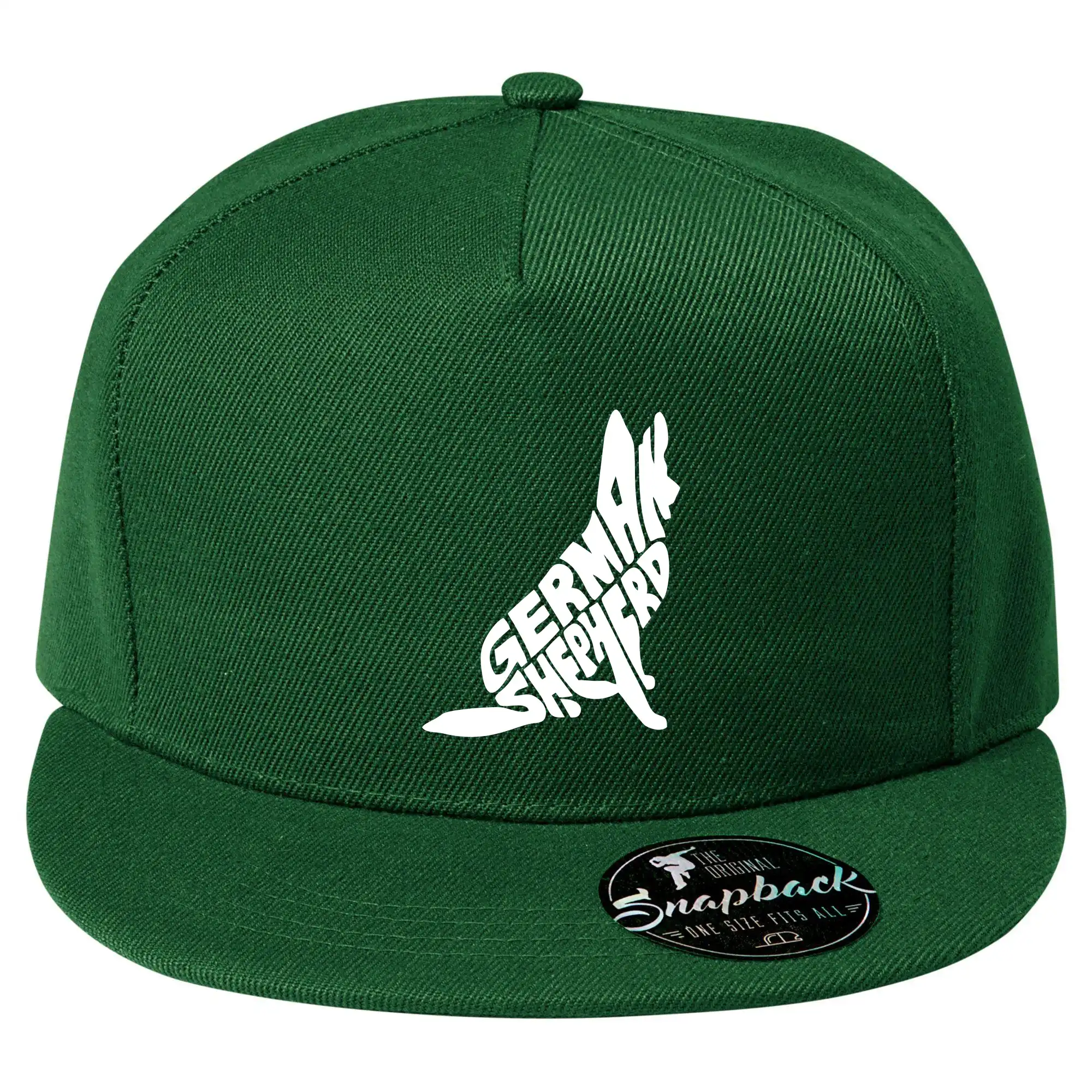 Německý ovčák sedící napis