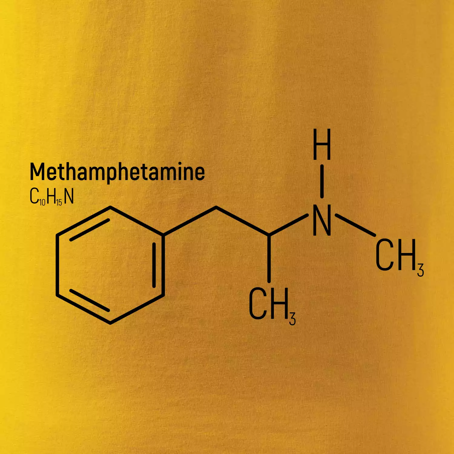 Molekulární struktura Metamfetamin