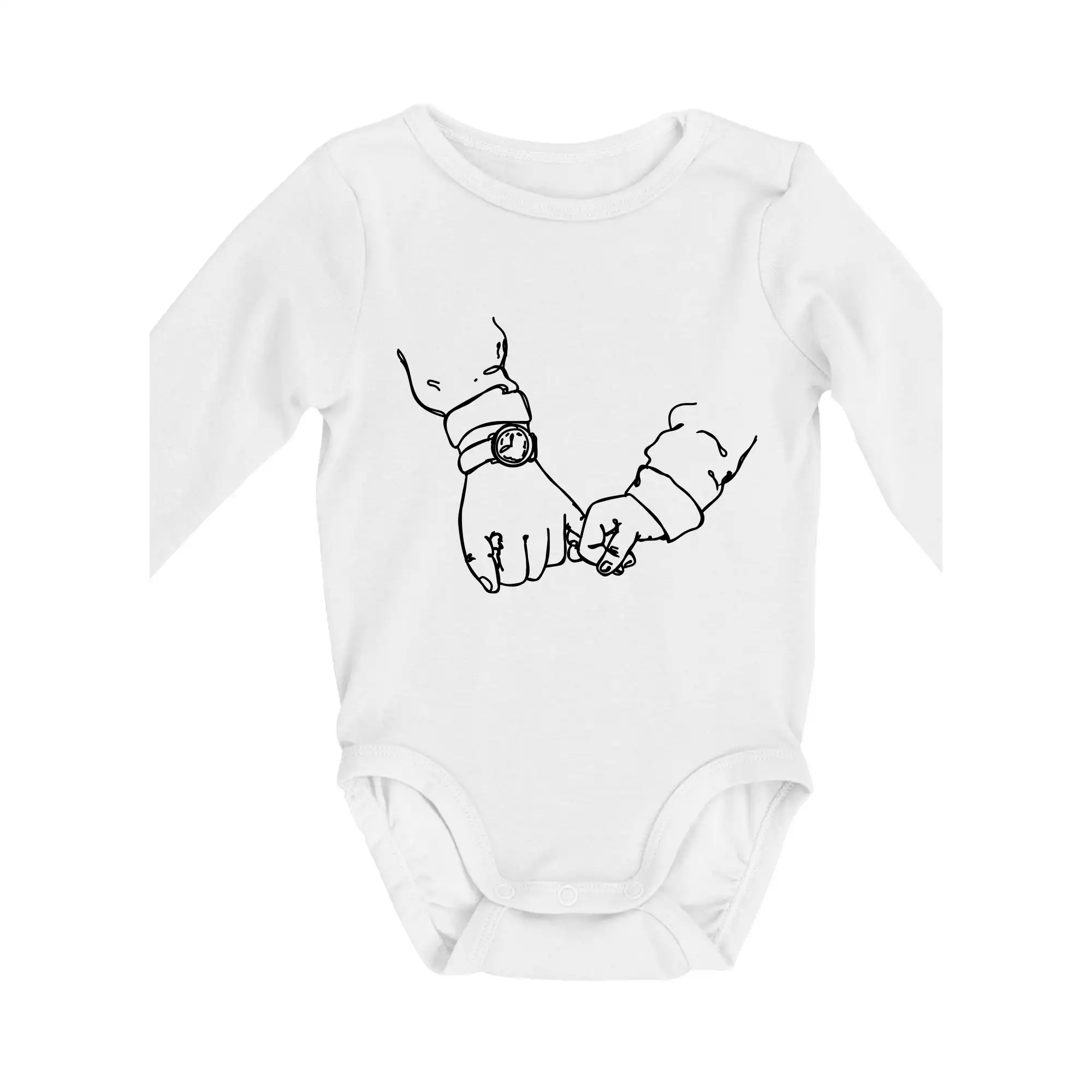 Táta a syn ruce obrys