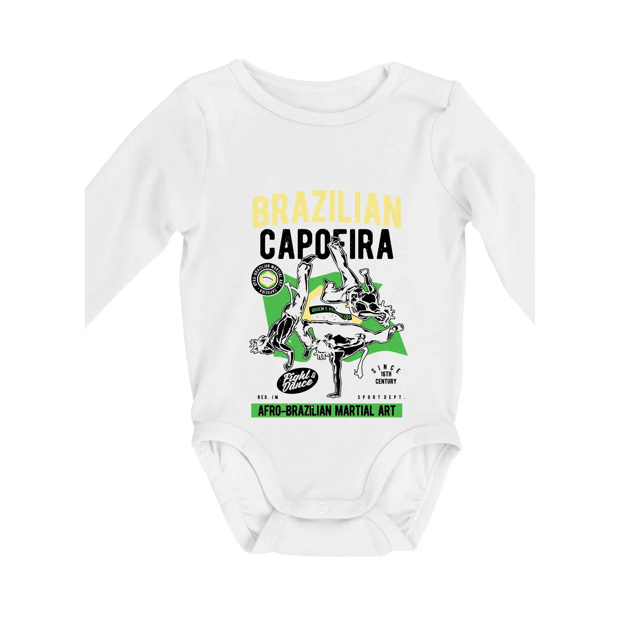 Tričká Capoeira - Brazilian Capoeira - Body dojčenské s dlhým rukávom