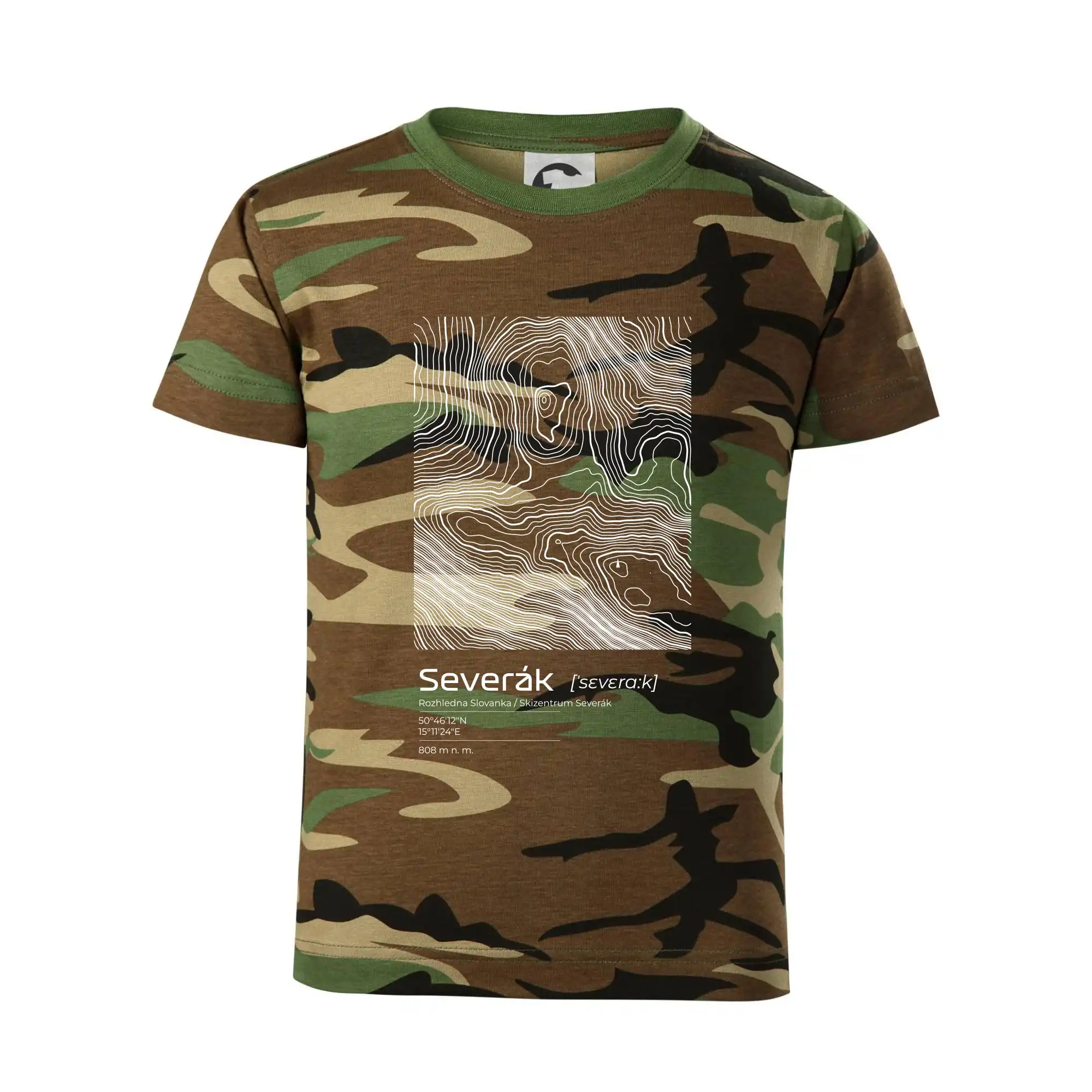 Severák - vrstevnice v obdélníku