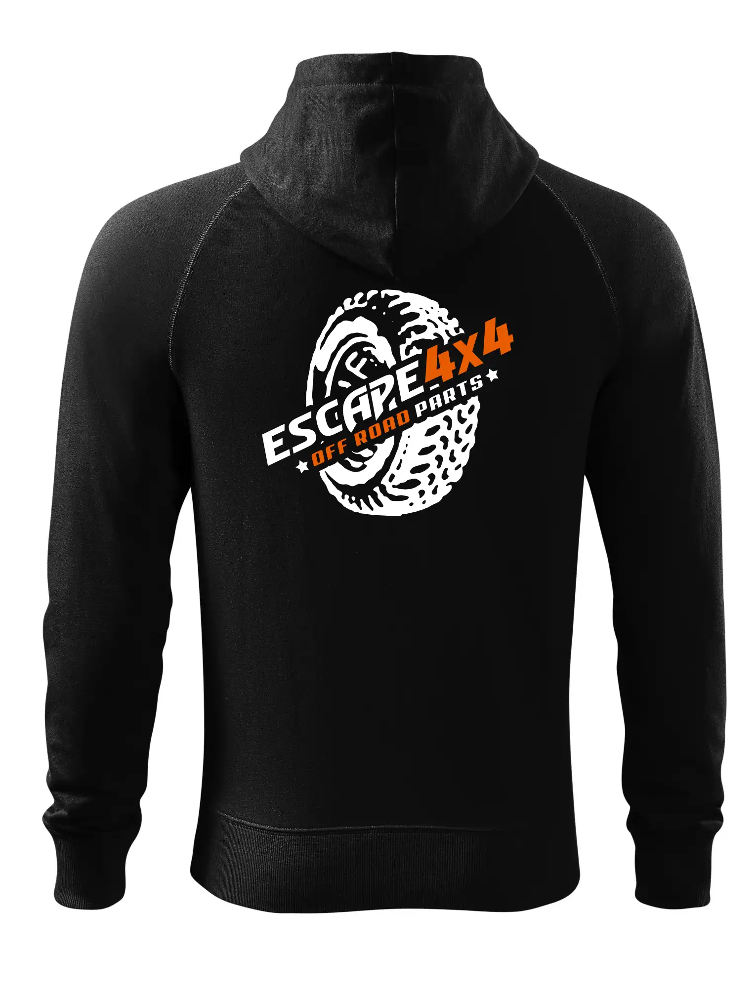 MyShirt tričká - Escape 4x4 Nápis vpředu a pneumatika na zádech - Mikina Voyage  - 100% bavlna