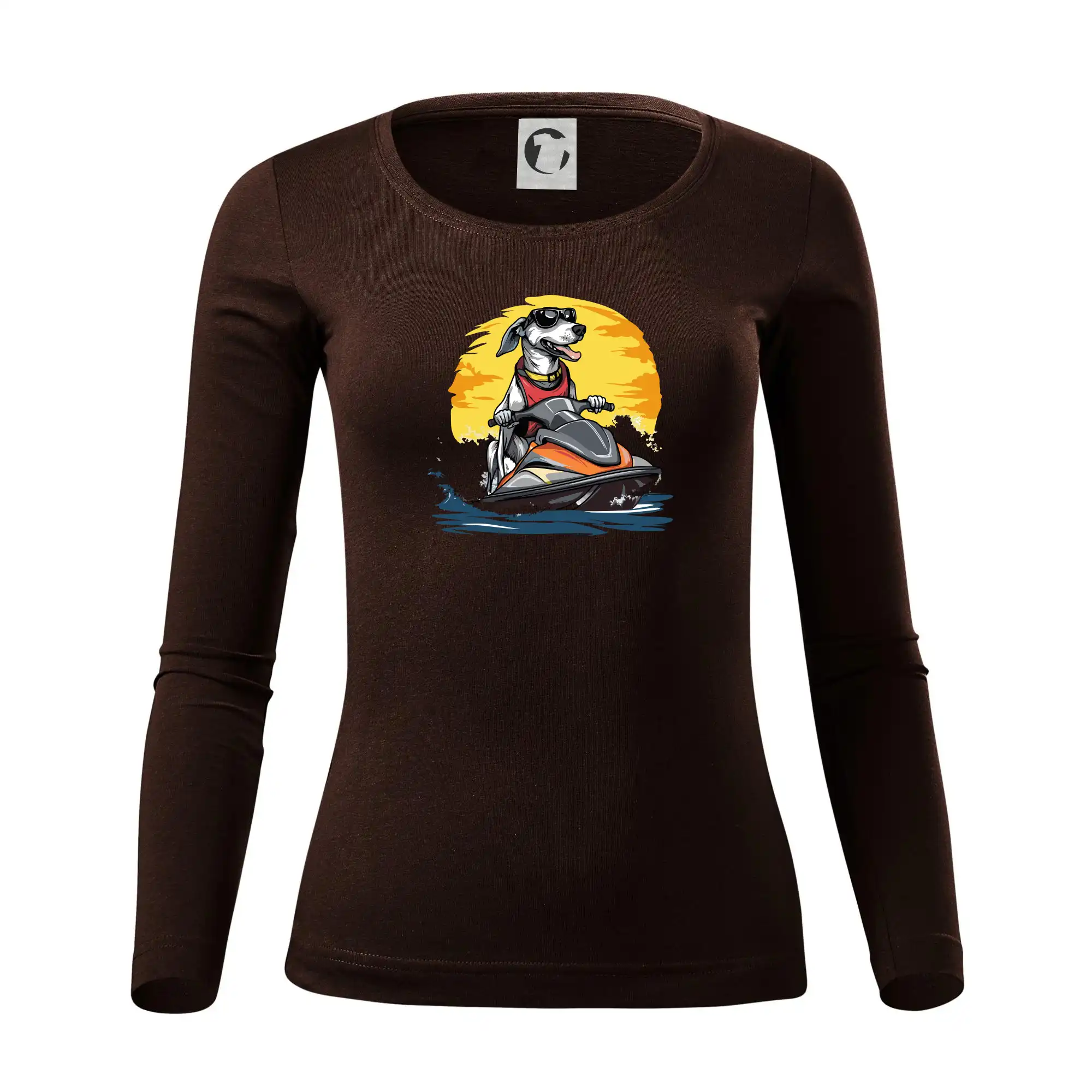Chrt - Chrt na vodnom skútri - Dámske tričko FIT-T LS - zužené