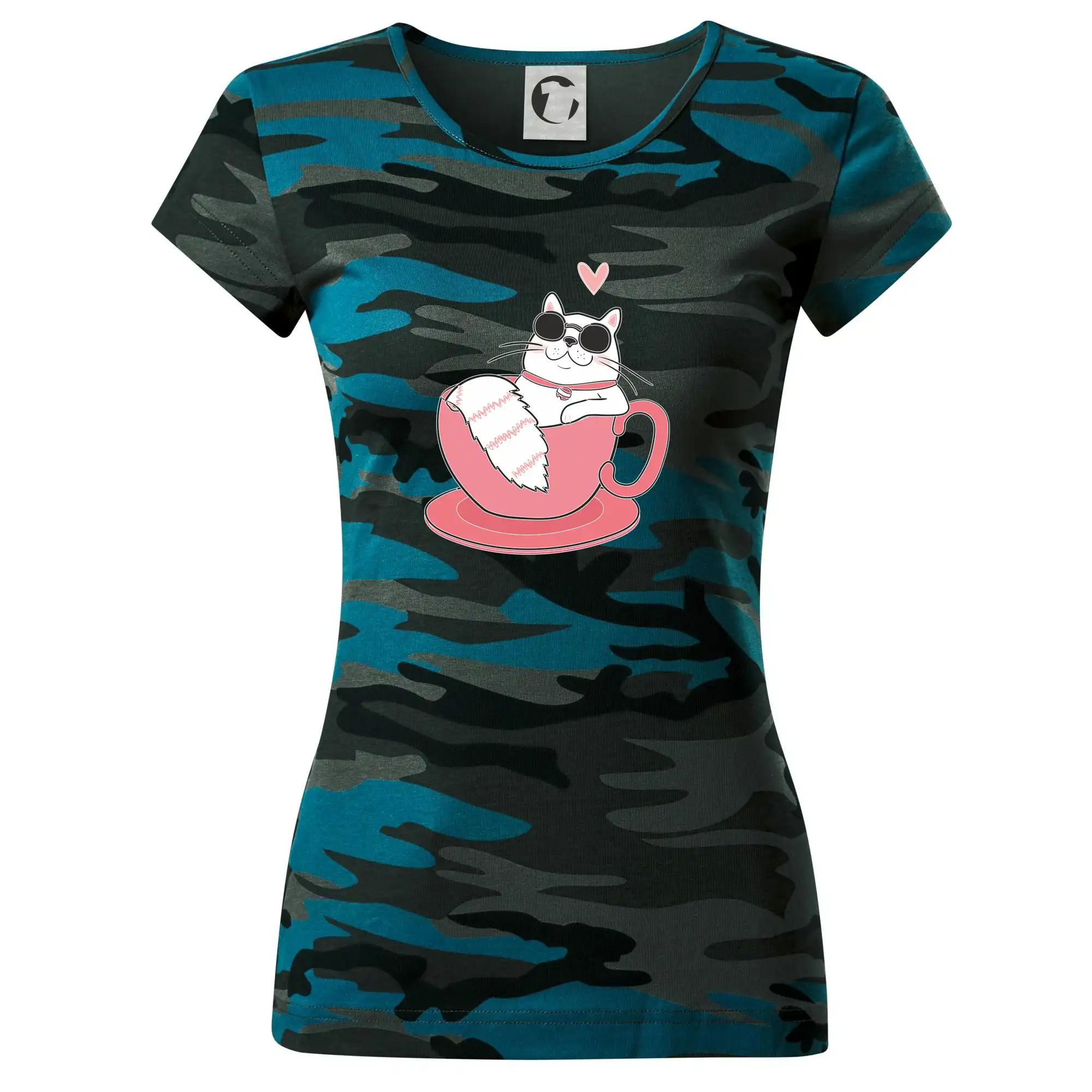 Hustá kočka v hrníčku