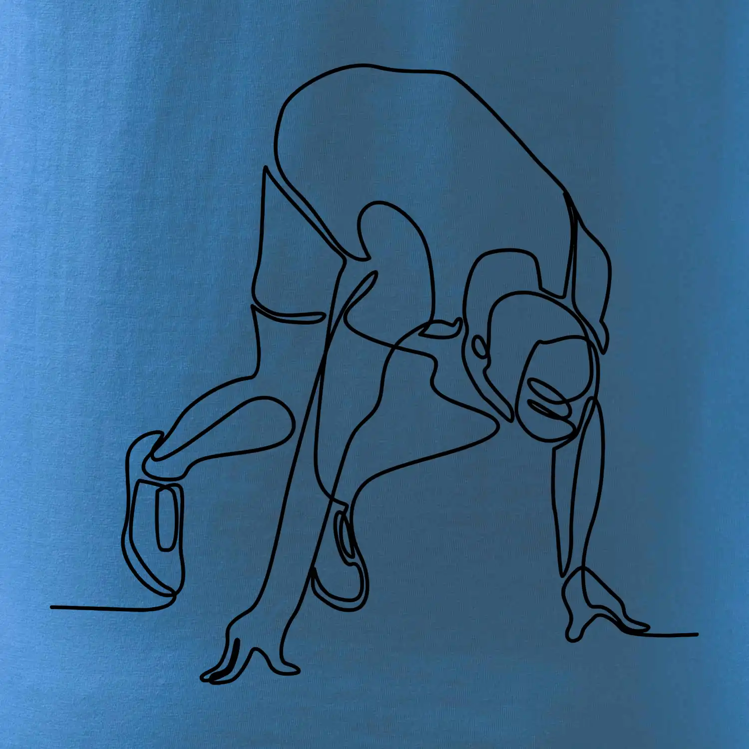 Běžec na startu jedním tahem