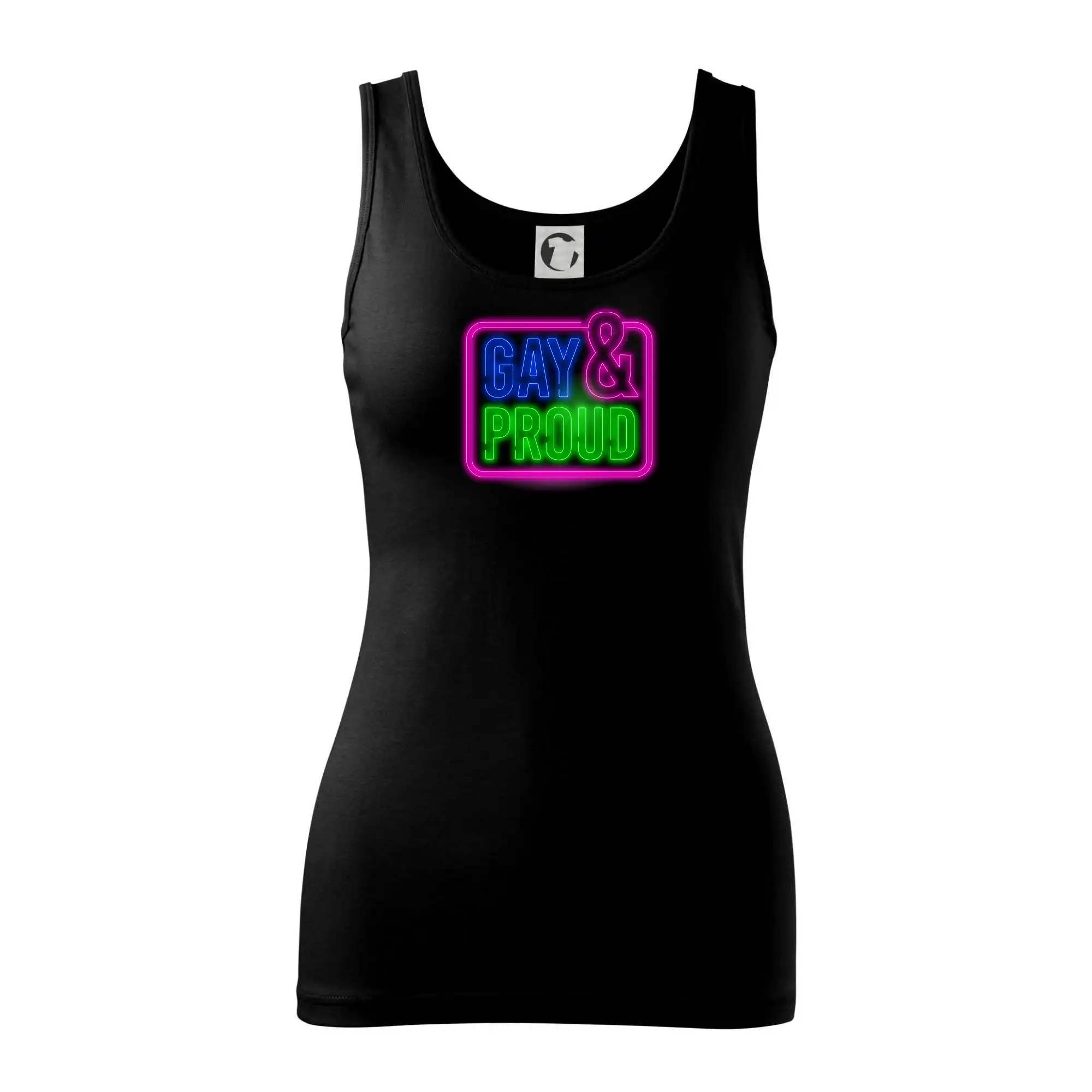 Tričká pre LGBT a Queer komunitu - Neon sign gay and pride - Dámske tielko