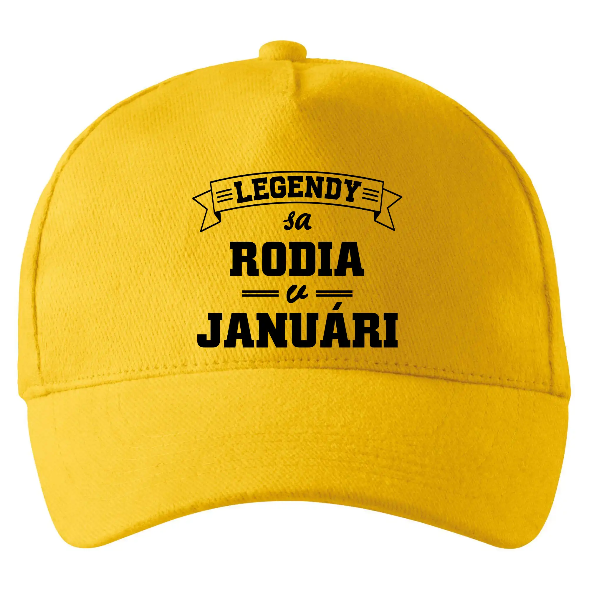 Tričká pre narodených v januári - Legendy sa rodia v januári - Šiltovka so zahnutým šiltom a mosaznou sponou