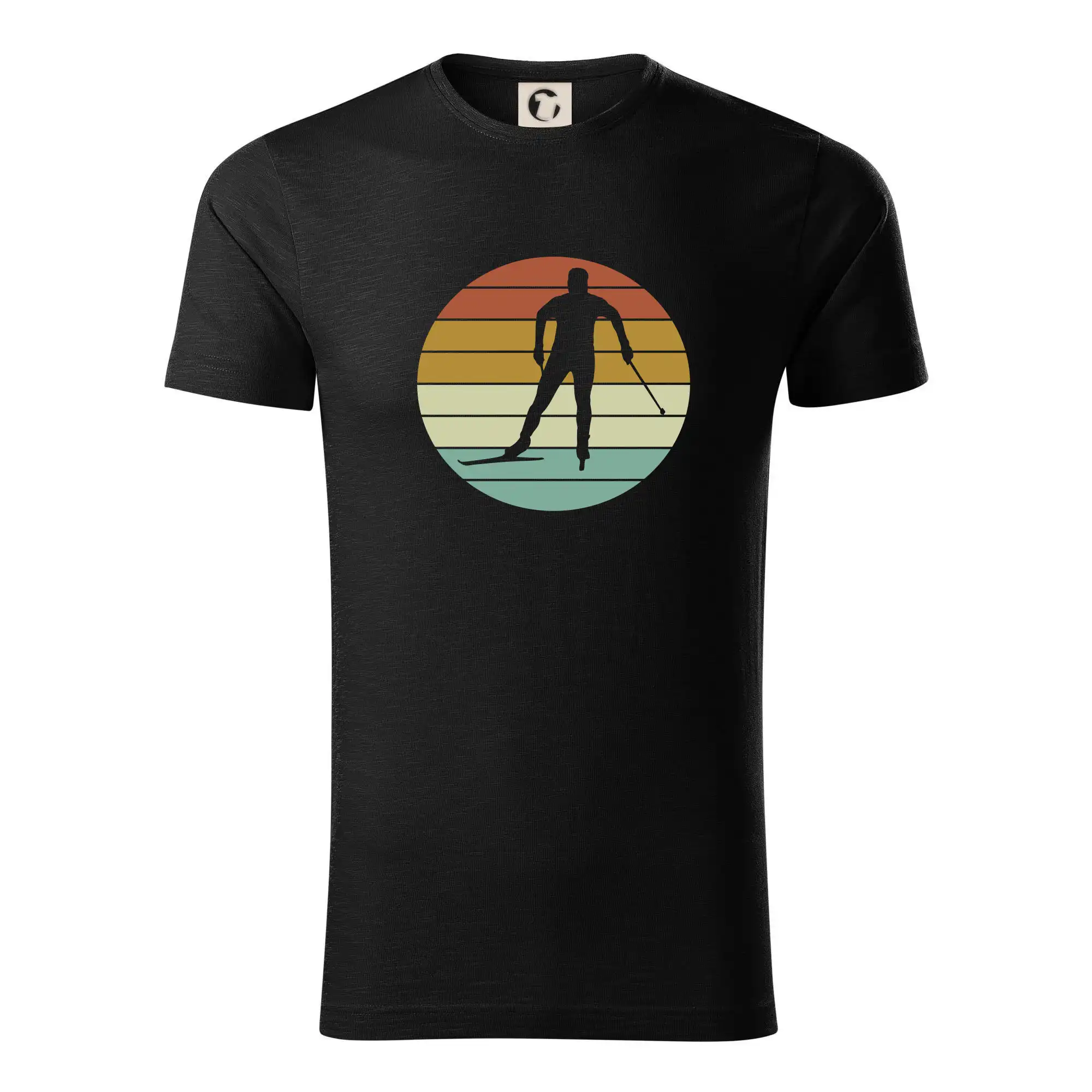 Lyže a Snowboard - Bežkár vintage - Tričko z organickej bavlny
