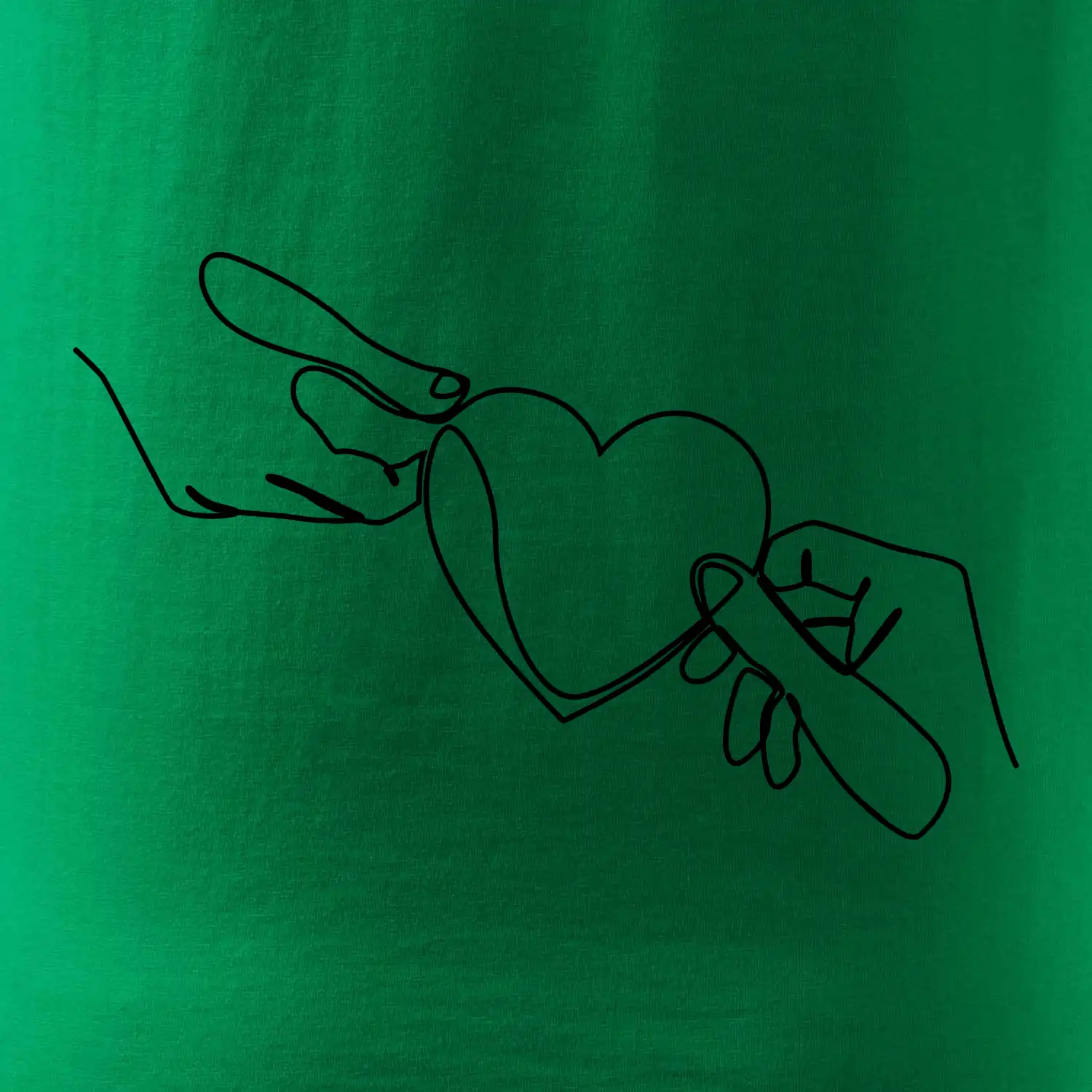 Dvě ruce a srdce jedním tahem