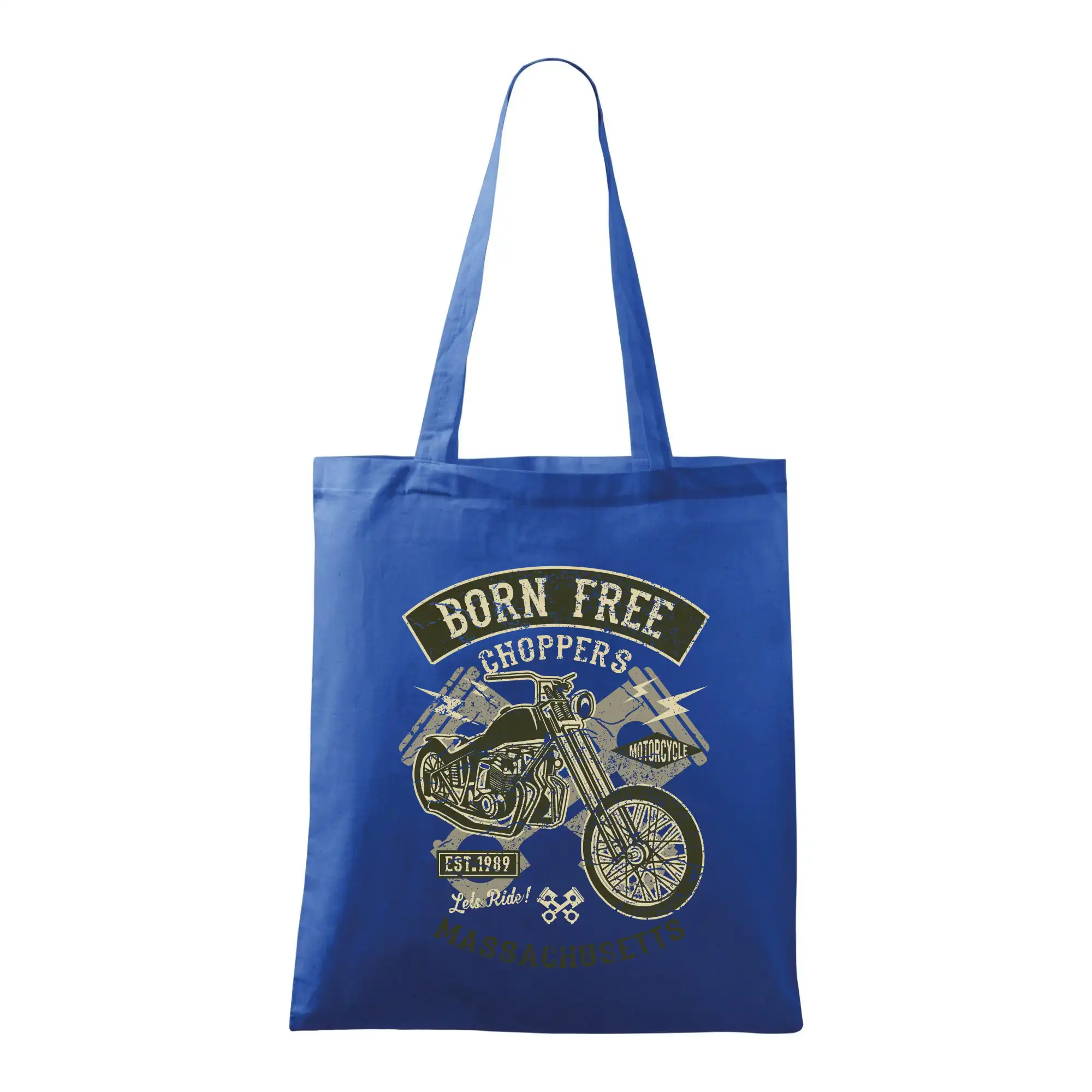 Tričká a mikiny s potlačou motoriek – pre pravých motorkárov - Born Free Choppers - Taška bavlnená