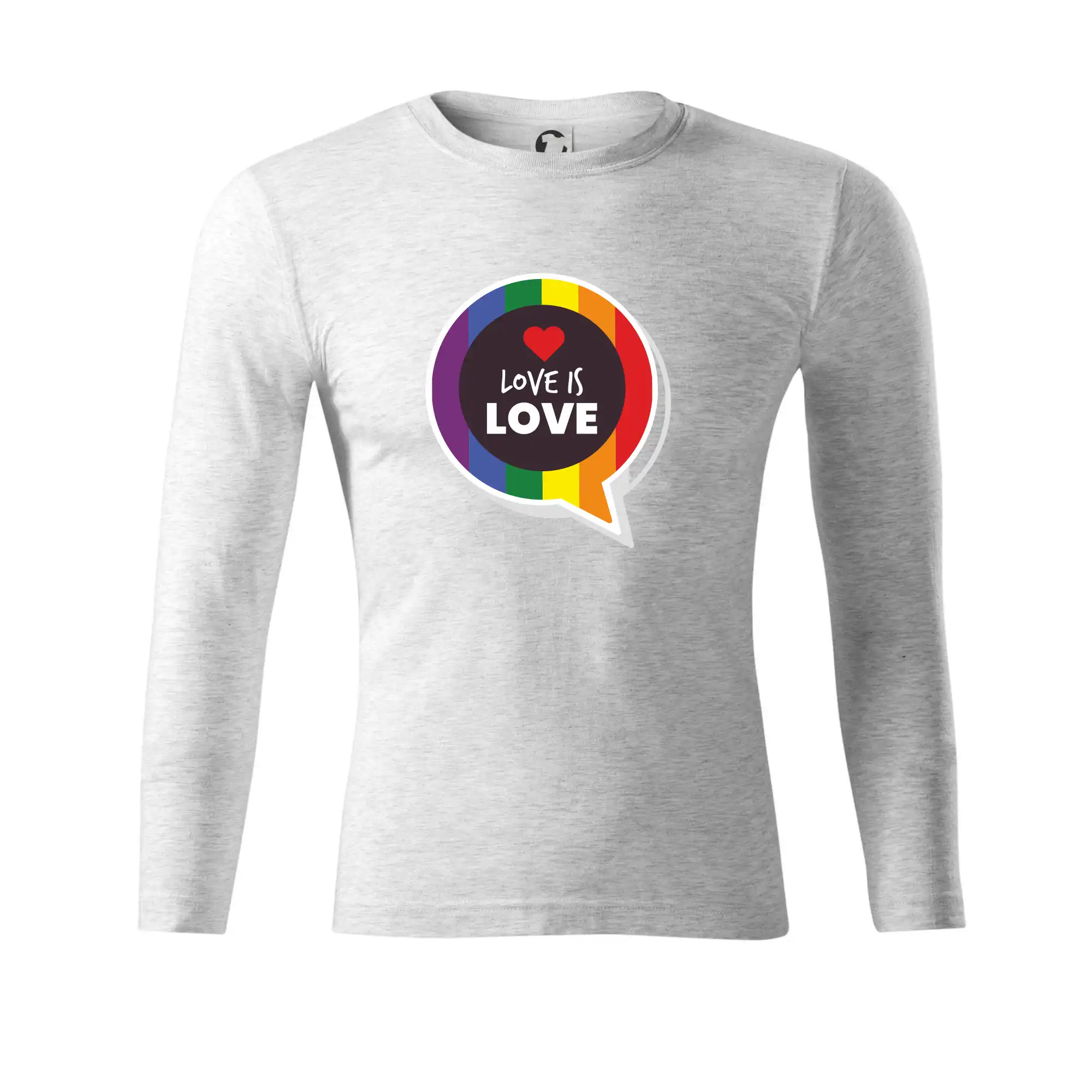 Tričká pre LGBT a Queer komunitu - Love is love bublina - Tričko Progress s dlhým rukávom