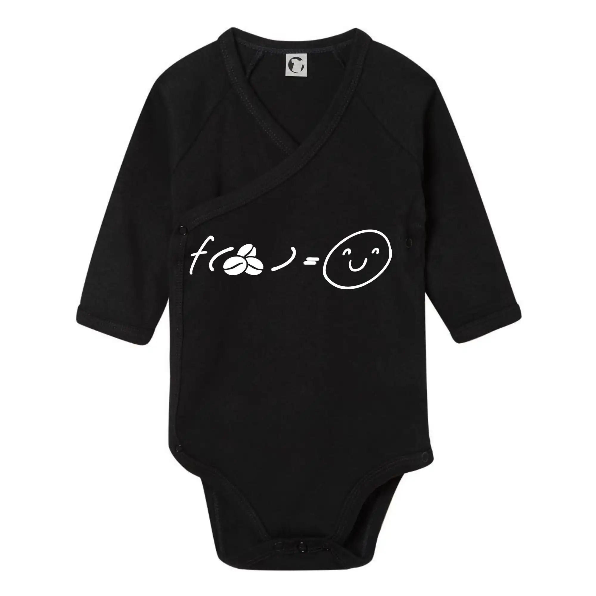 Vtipné tričká pre matematiky - Matematická funkcia - káva - Body zavinovacie s dlhým rukávom