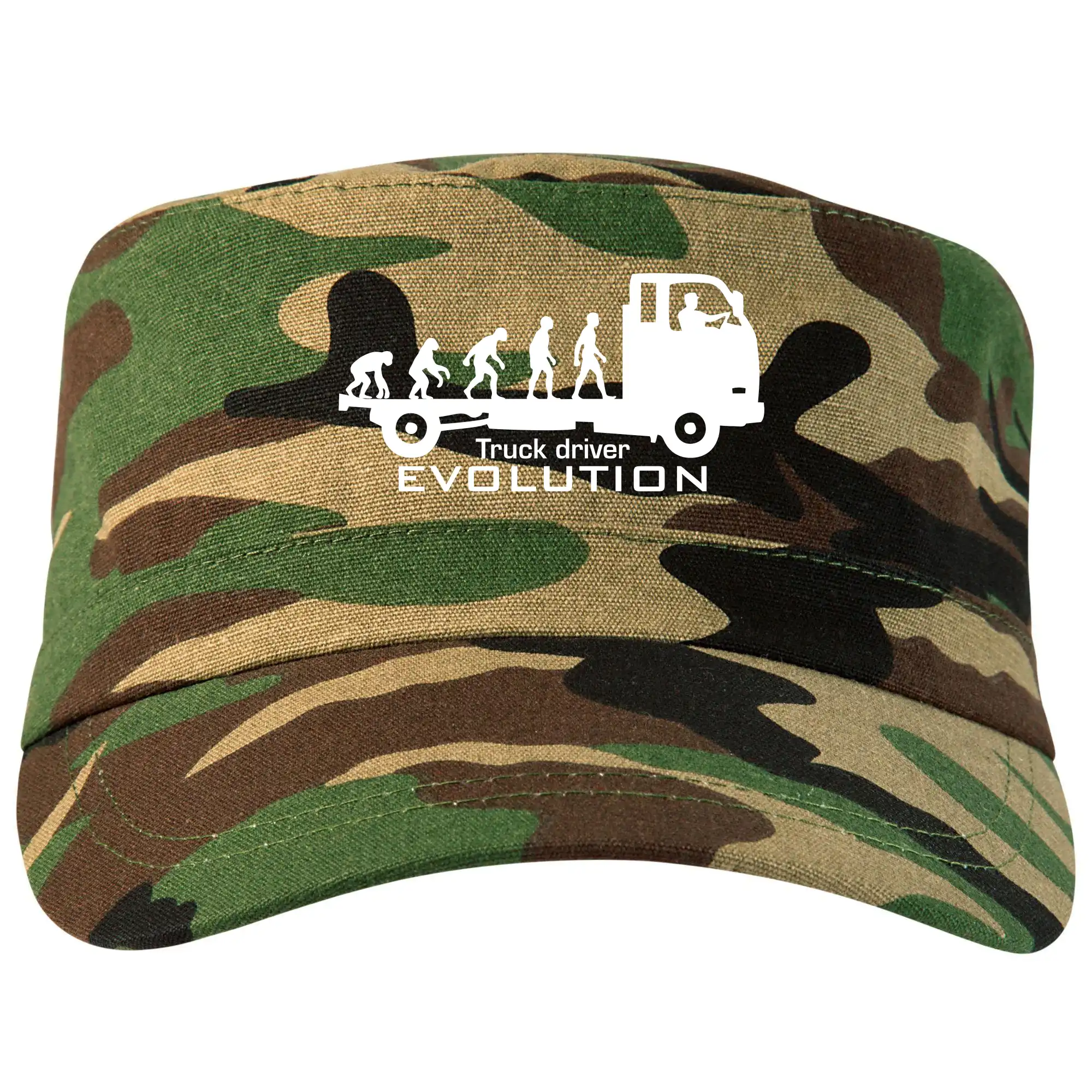 Tričká s kamionmi a nákladiakmi - Truck driver evolution - Šiltovka CAMO