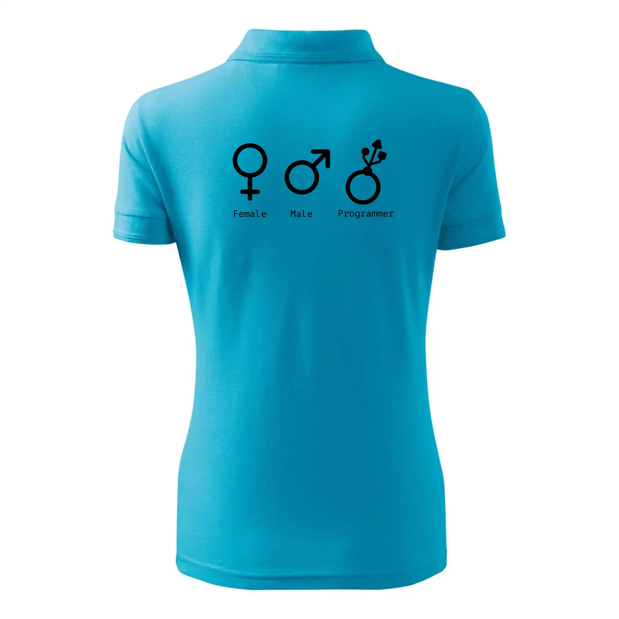 Tričká pre ajťákov - Female male programmer - Polokošeľa dámska Pique Polo