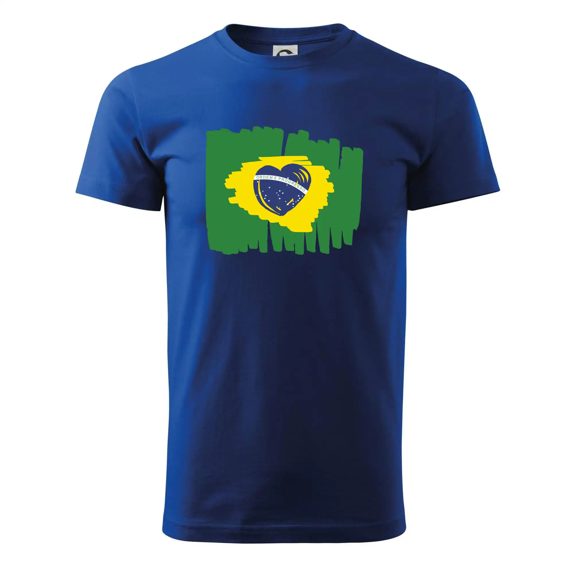 Motívy štátnych vlajok - Brazília vlajka srdca - Pánske tričko nižšej gramáže