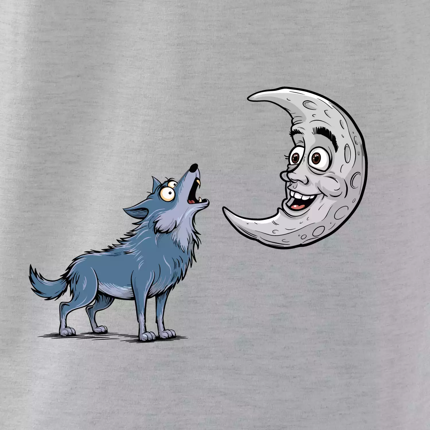 Parové triko - Vlk a měsíc