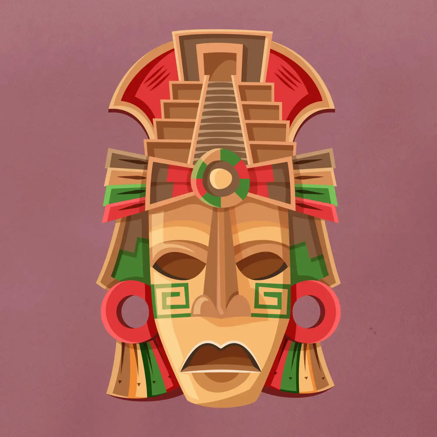 Mayové maska červené uši