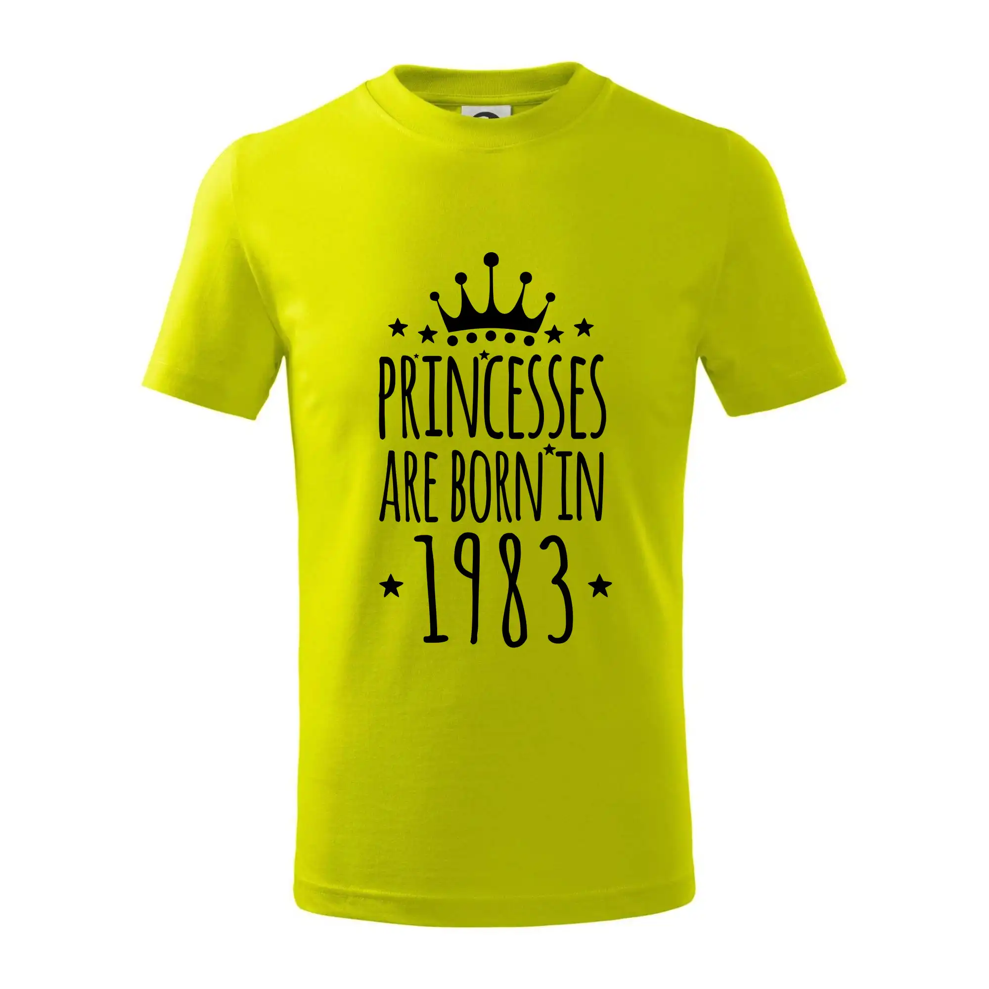 Tričká k narodeninám - Princesses are born in 1983 - Tričko detské bavlnené