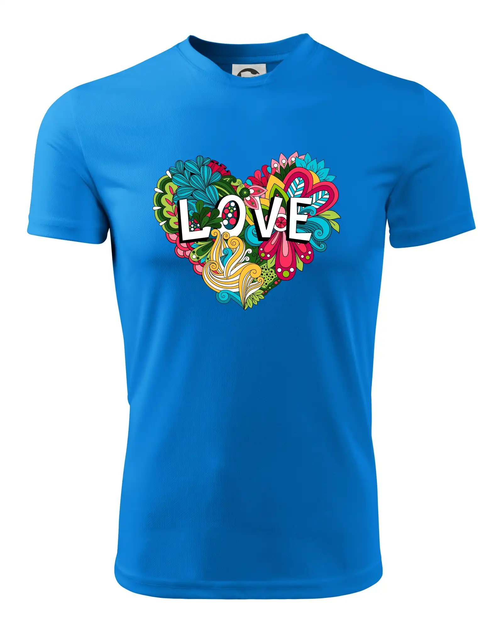 Love nápis květovaný