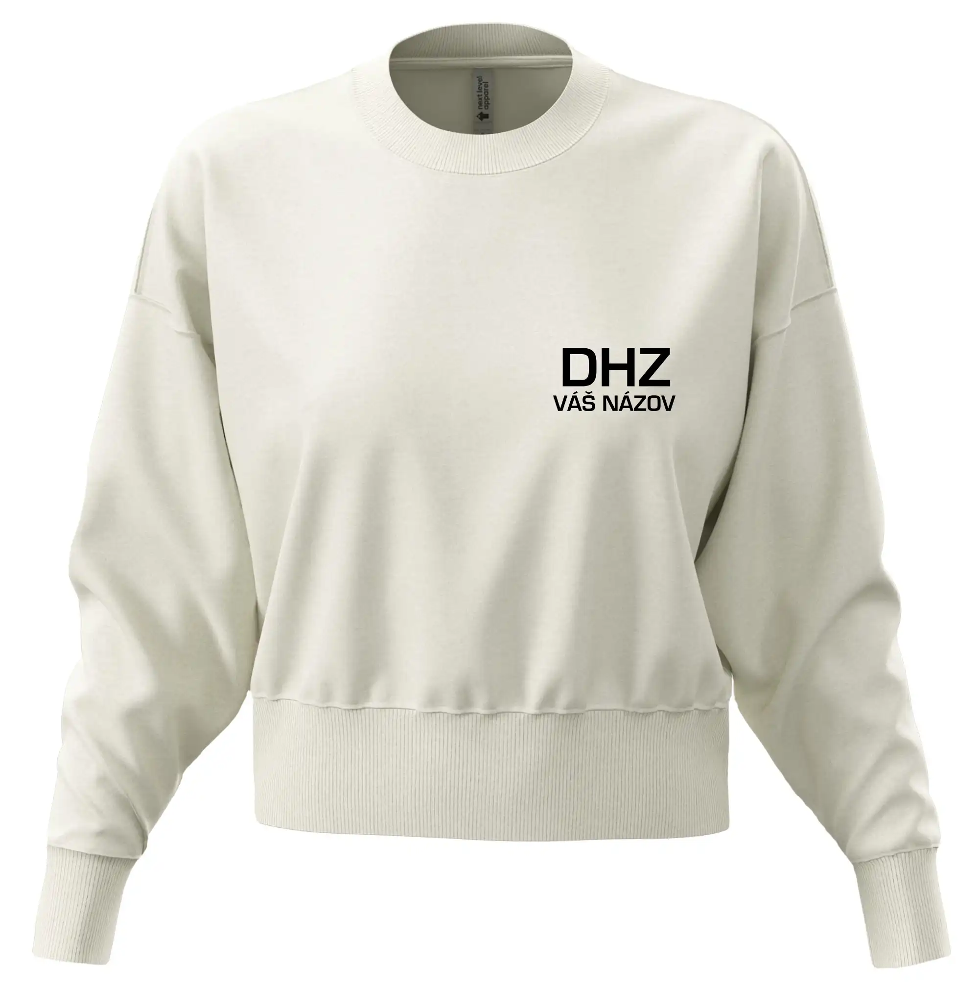 Originálne tričká pre hasičov - DHZ postava - vlastný názov - Mikina oversize crop OVERSIZE