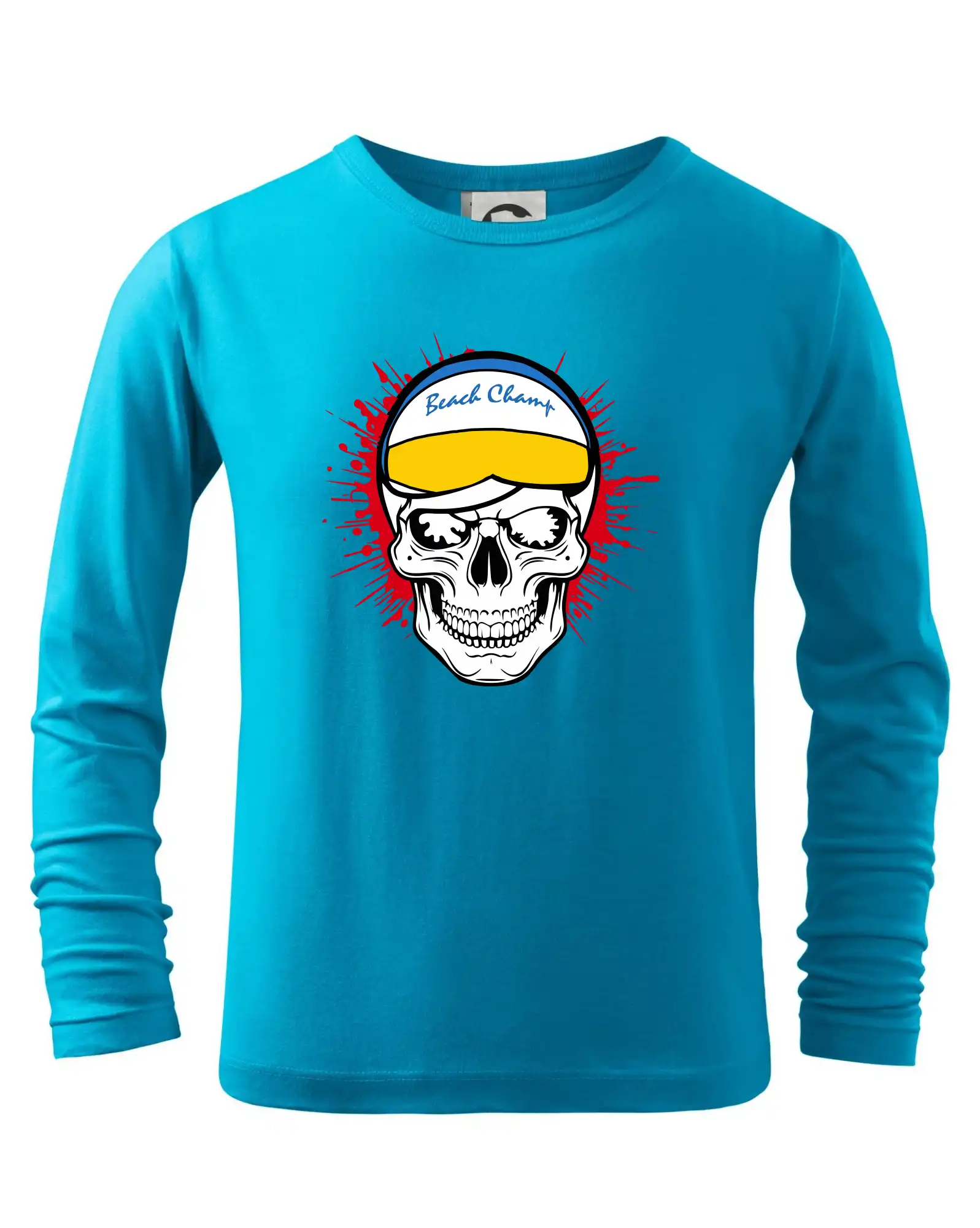 Trička na volejbal - Beach volejbal lebka - Tričko detské Long Sleeve