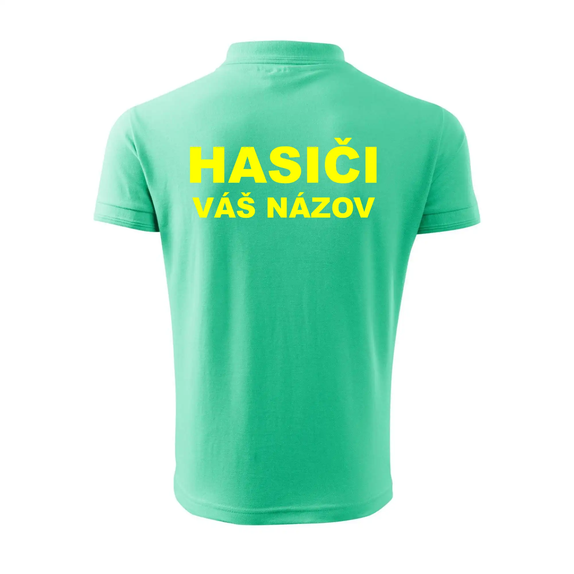 Hasiči - žltý nápis - váš názov zboru