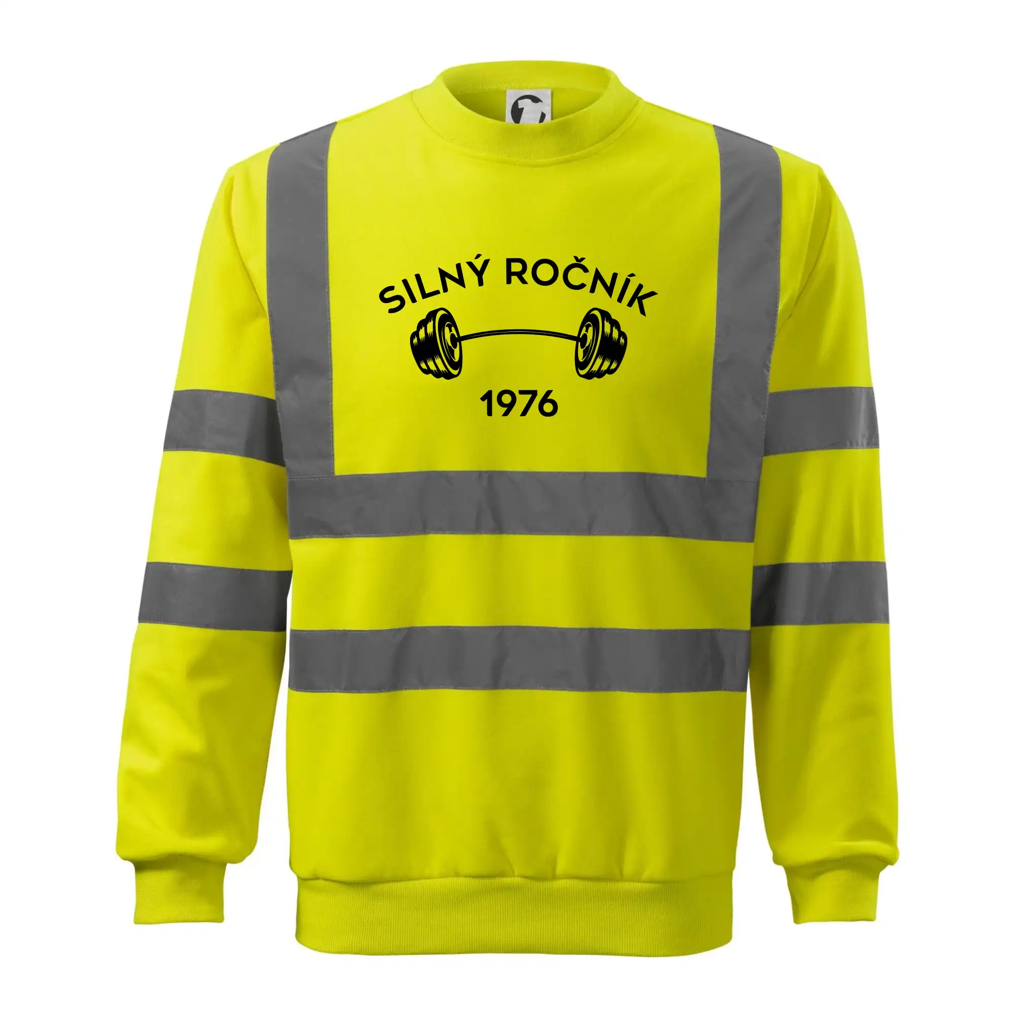 Trička s ročníkom 1976 - Silný ročník - Letopočet 1976 - Reflexná mikina