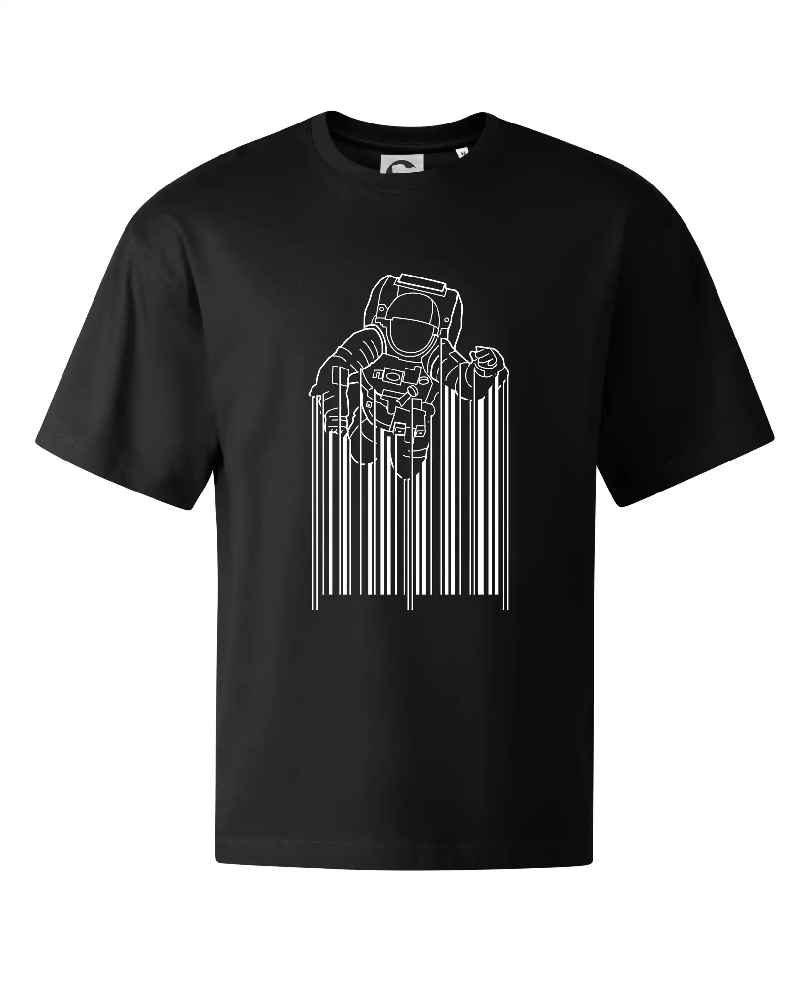 Vesmirne tričká - Astronaut - čiarový kód - Stage unisex - OVERSIZE