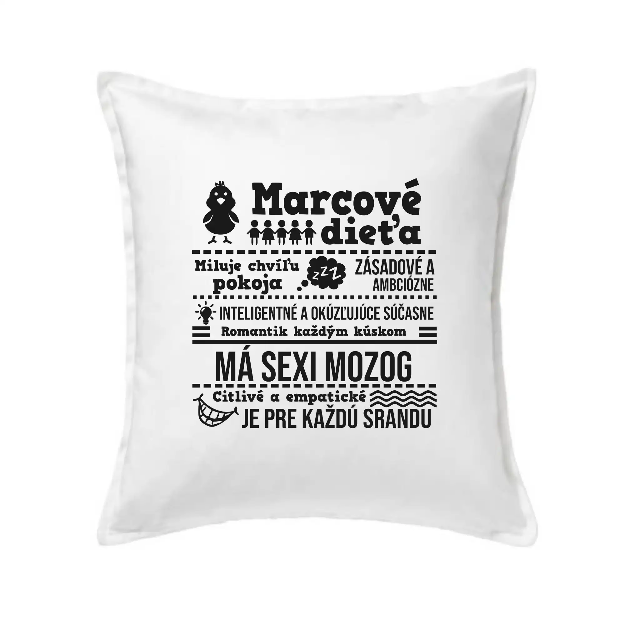 Tričká pre narodených v marci - Narodeniny Marec - Vankúš 50x50
