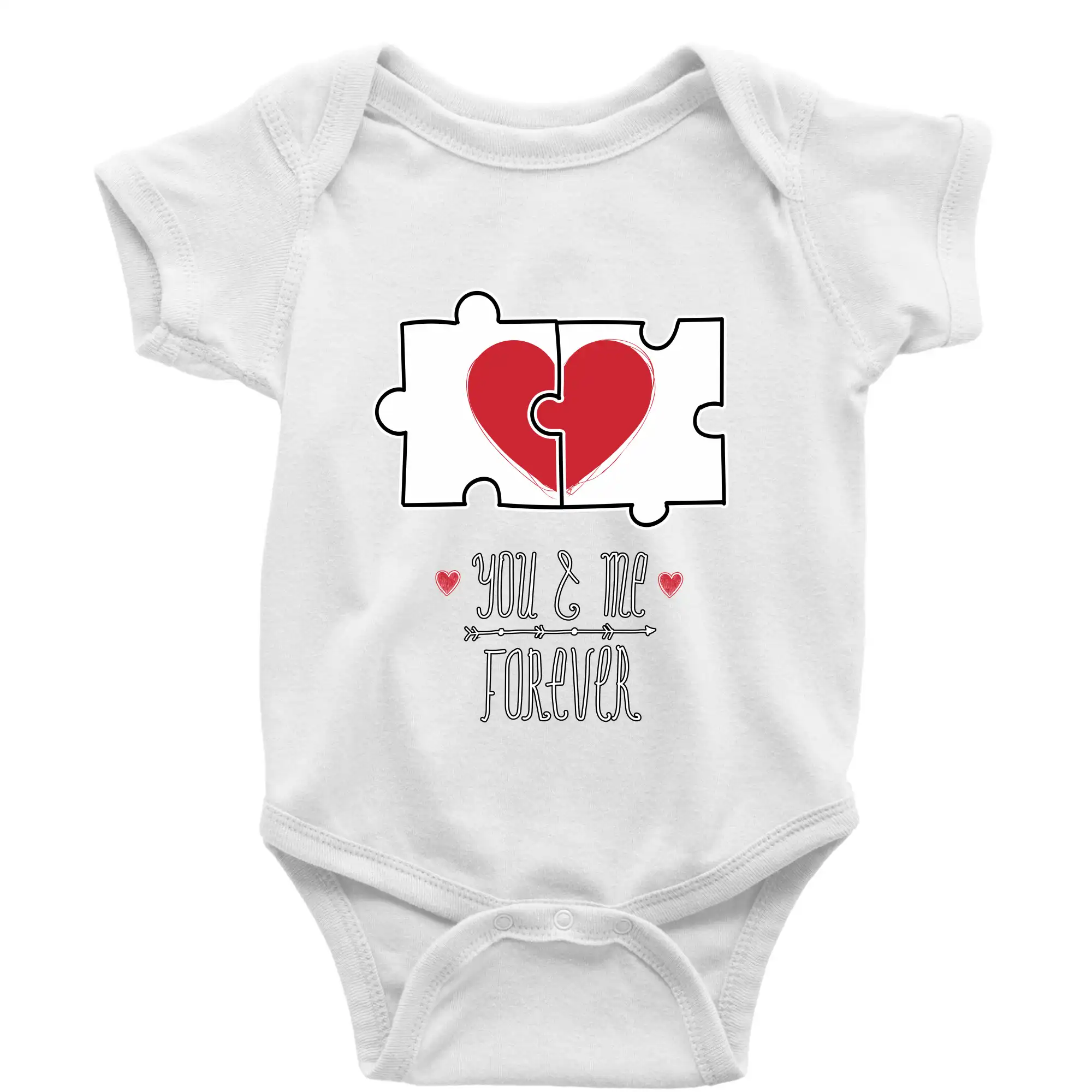 Tričká pre zamilovaných - You and me forever - Body dojčenské s krátkym rukávom