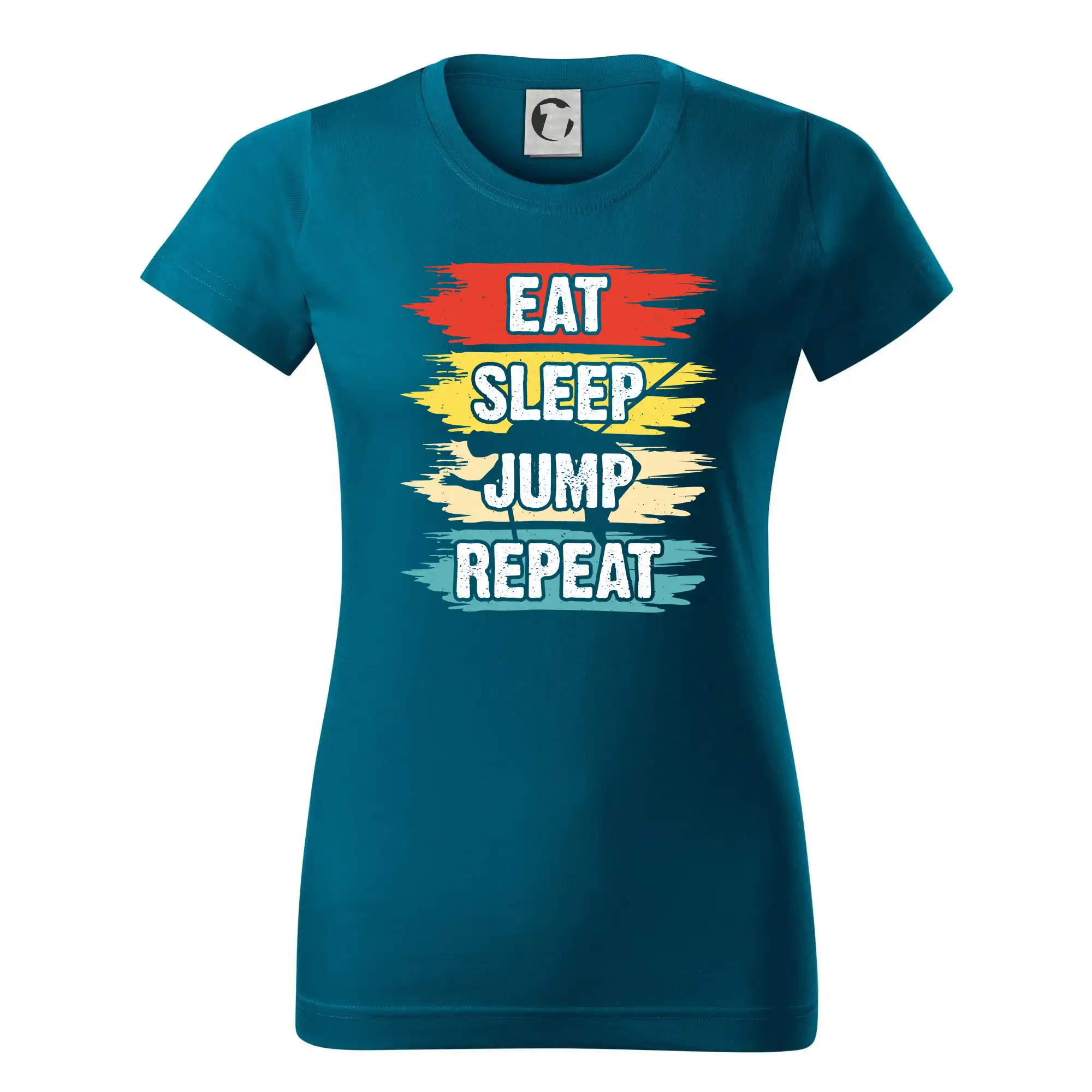Ostatné športy - Eat sleep JUMP repeat - Dámske tričko basic - ľahko voľnejšie a dlhšie