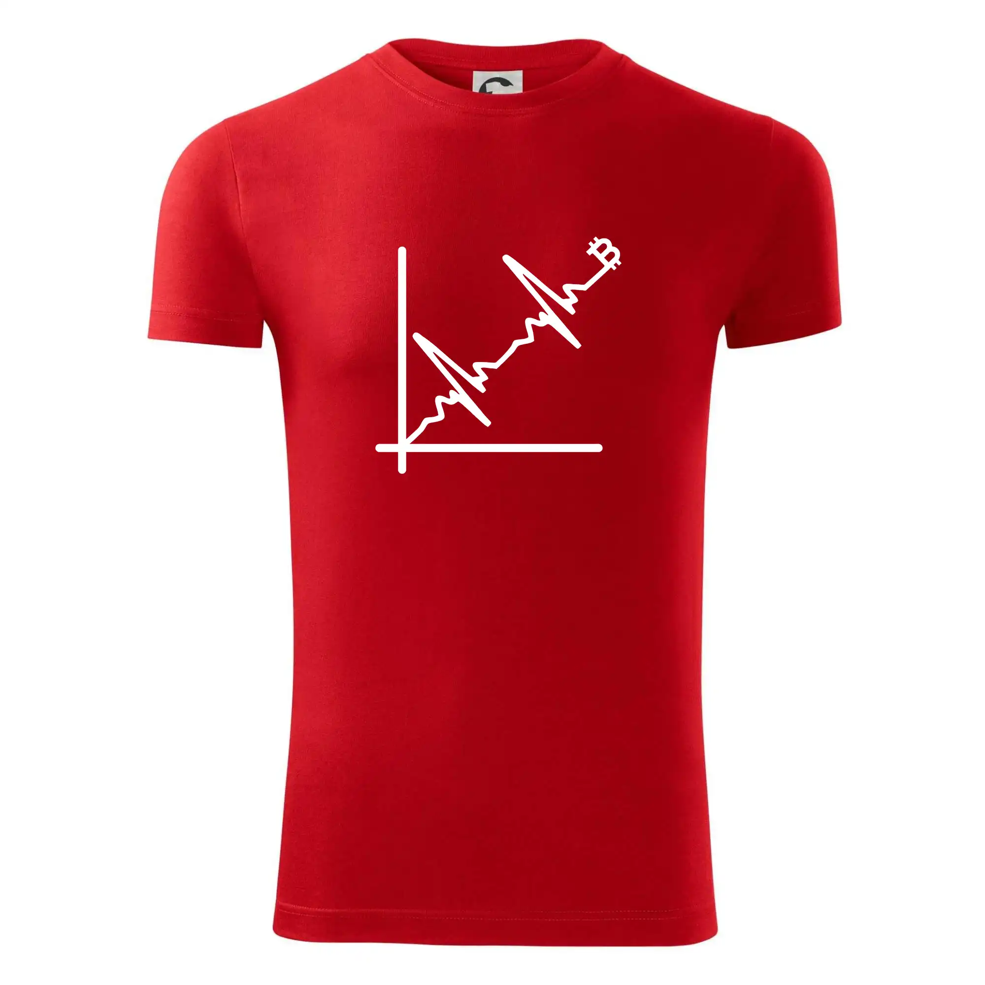 EKG graf bitcoin - Viper FIT - Pánske zúžené tričko