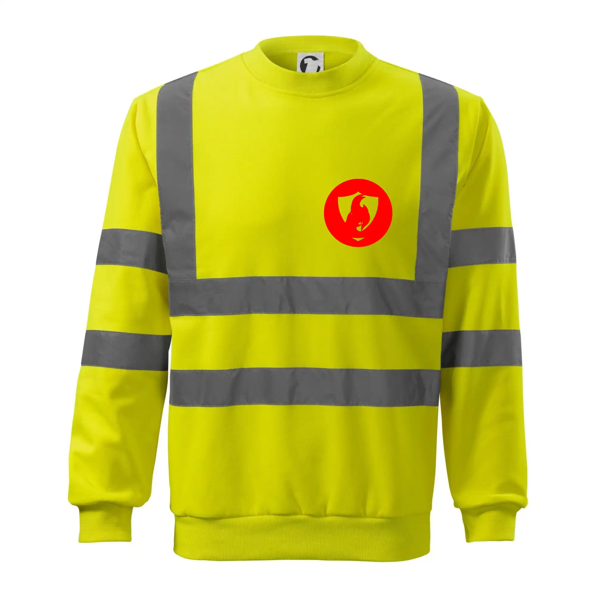 Originálne tričká pre hasičov - Erb plameň na prso - Reflexná mikina