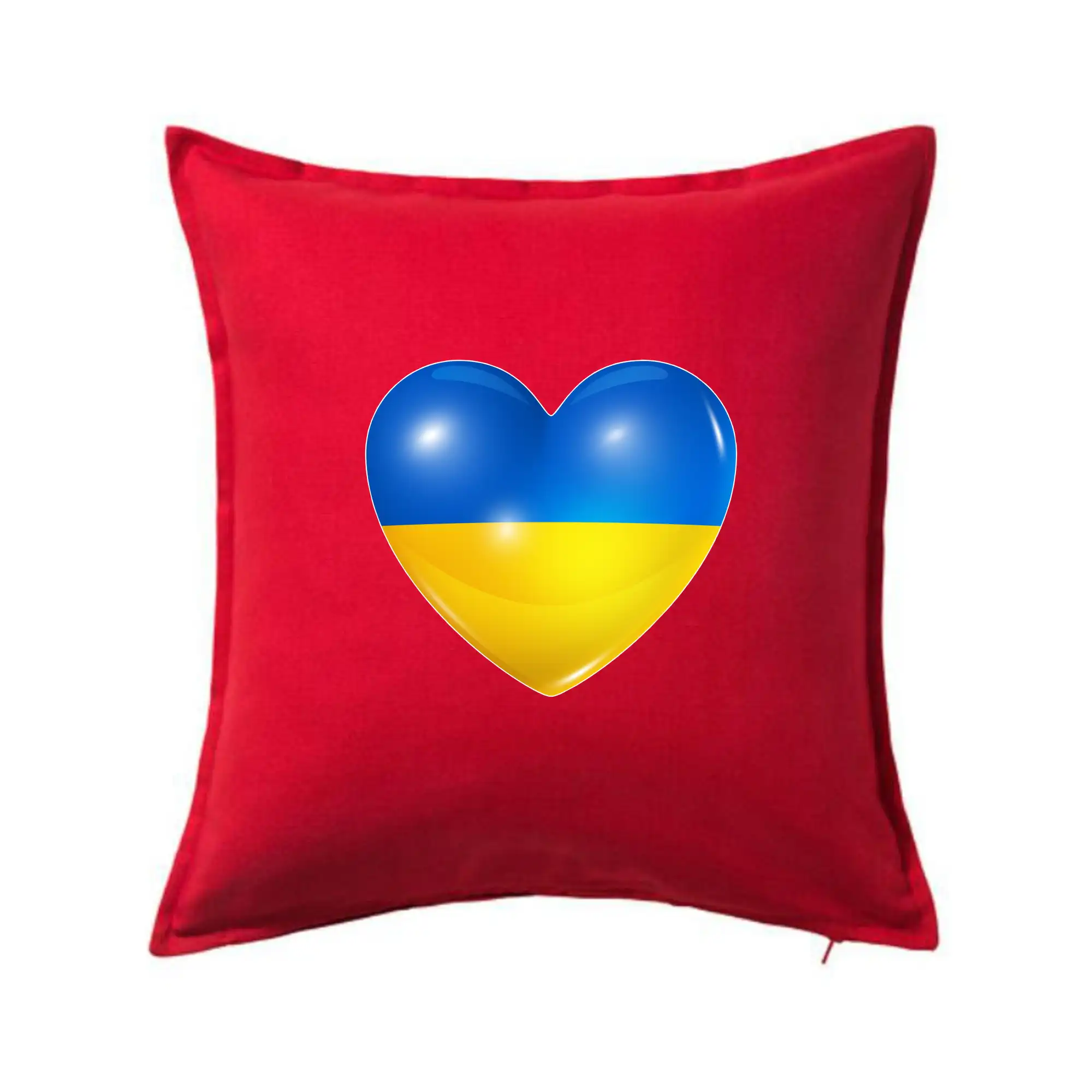 Tričká s vlajkou ukrajiny - Ukrajina srdce vlajka - Vankúš 50x50