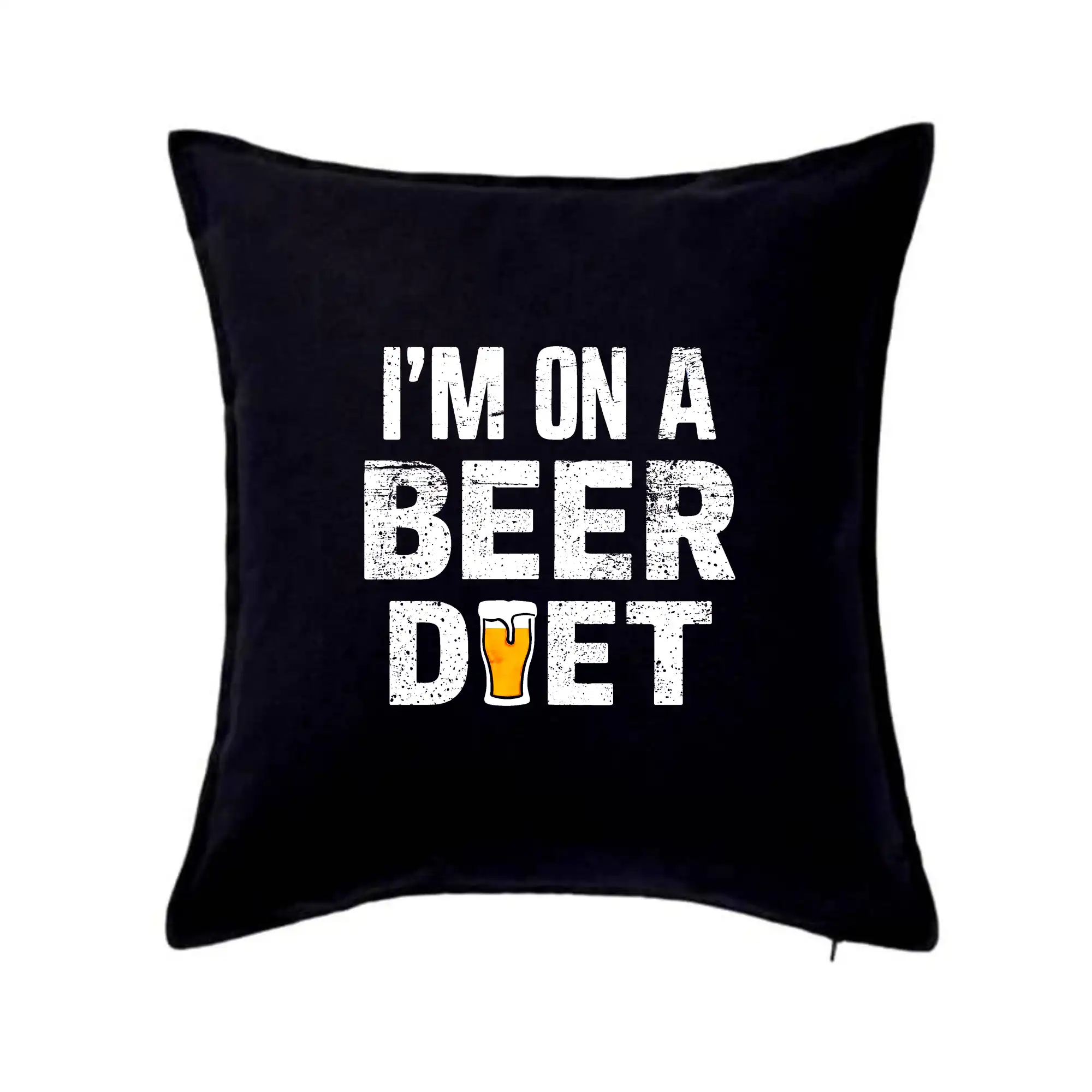 Vtipná tričká pre pivárov - Iam on a beer diet - Vankúš 50x50
