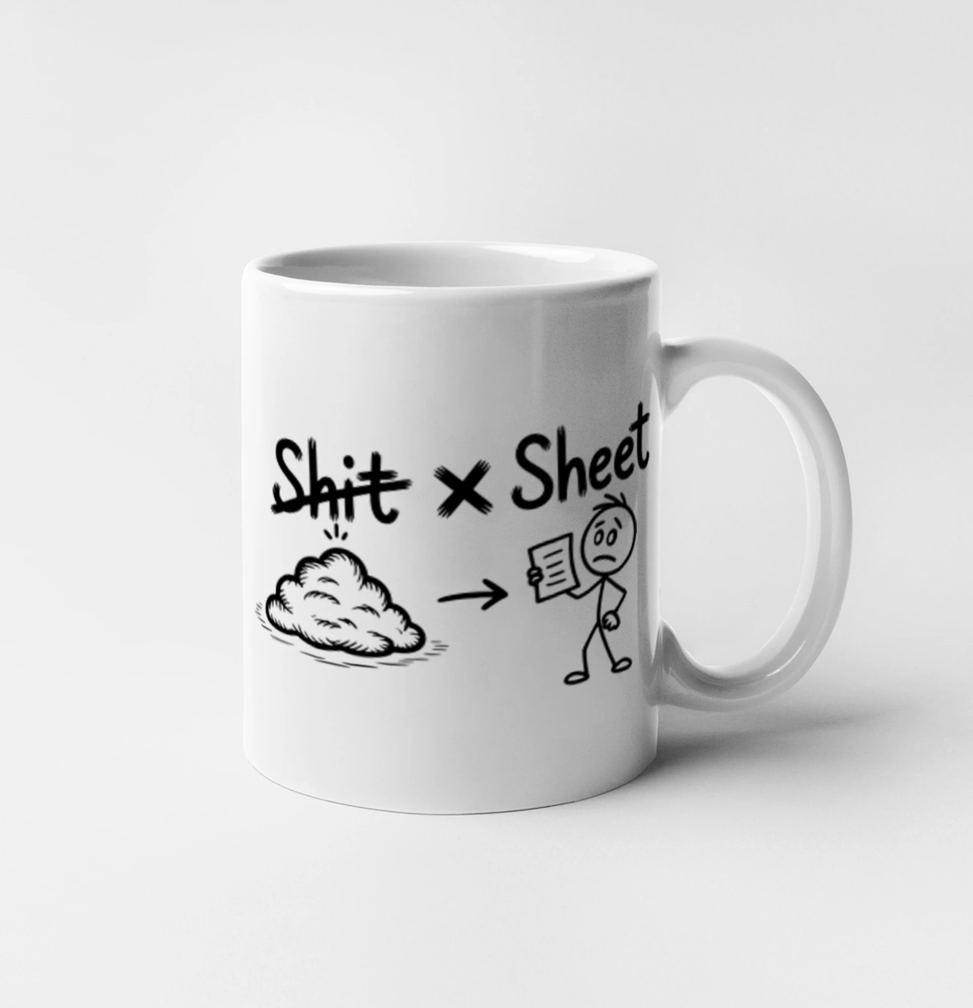 Ďalšie tričká pre školákov - Anglický slovníček - Shit - Sheet - Hrnček 