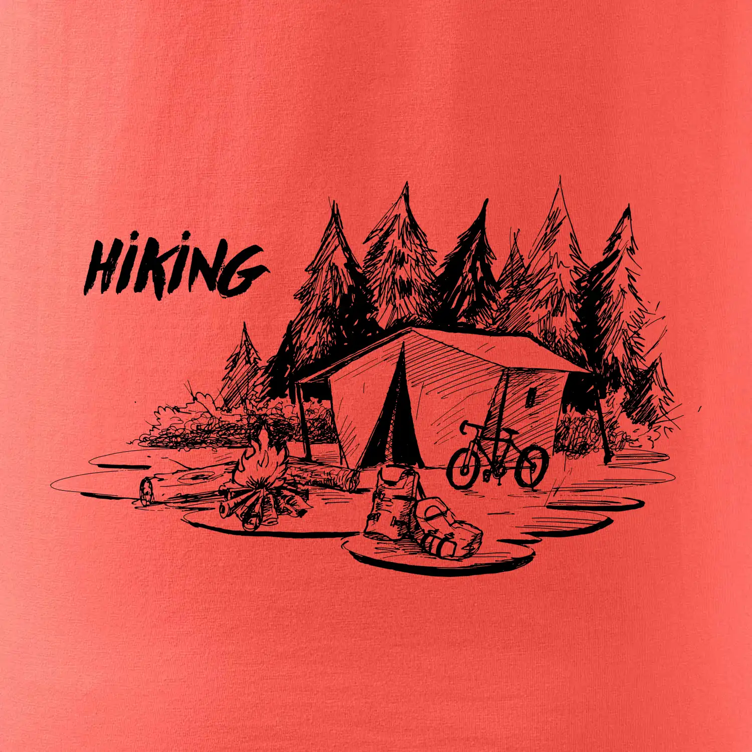 Hiking - obrázek kreslený