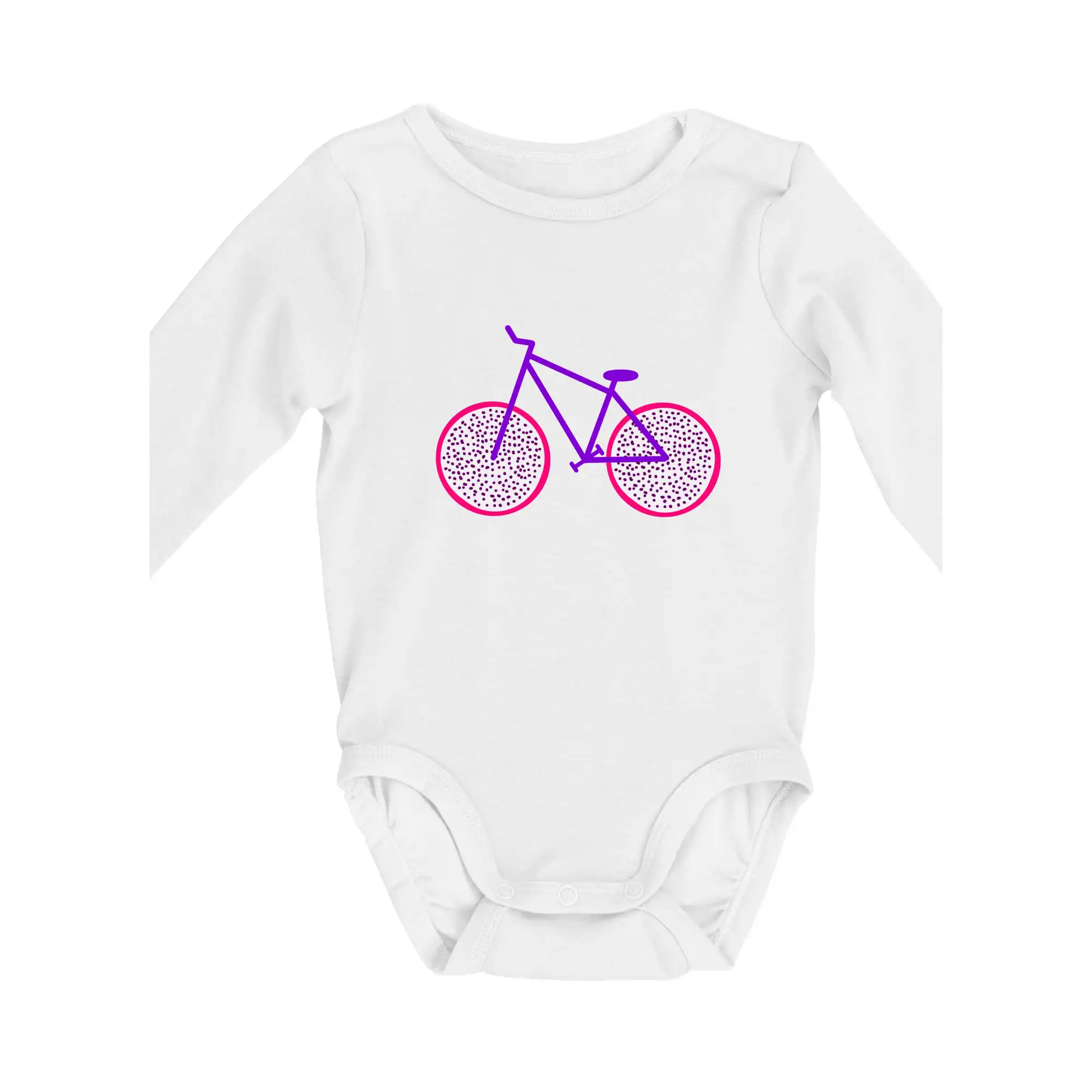 Tričko ako darček pre cyklistu - Bicykel dračie ovocie (Moňas) - Body dojčenské s dlhým rukávom