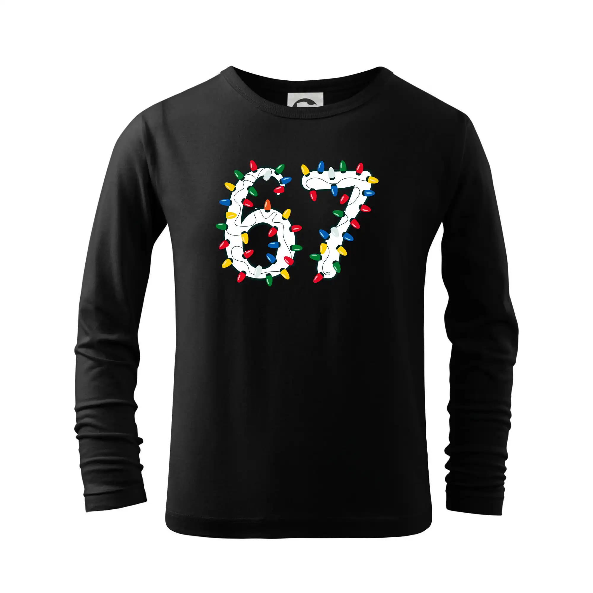 Ostatné nápisy - 67 vianočné osvetlenie - Tričko detské Long Sleeve